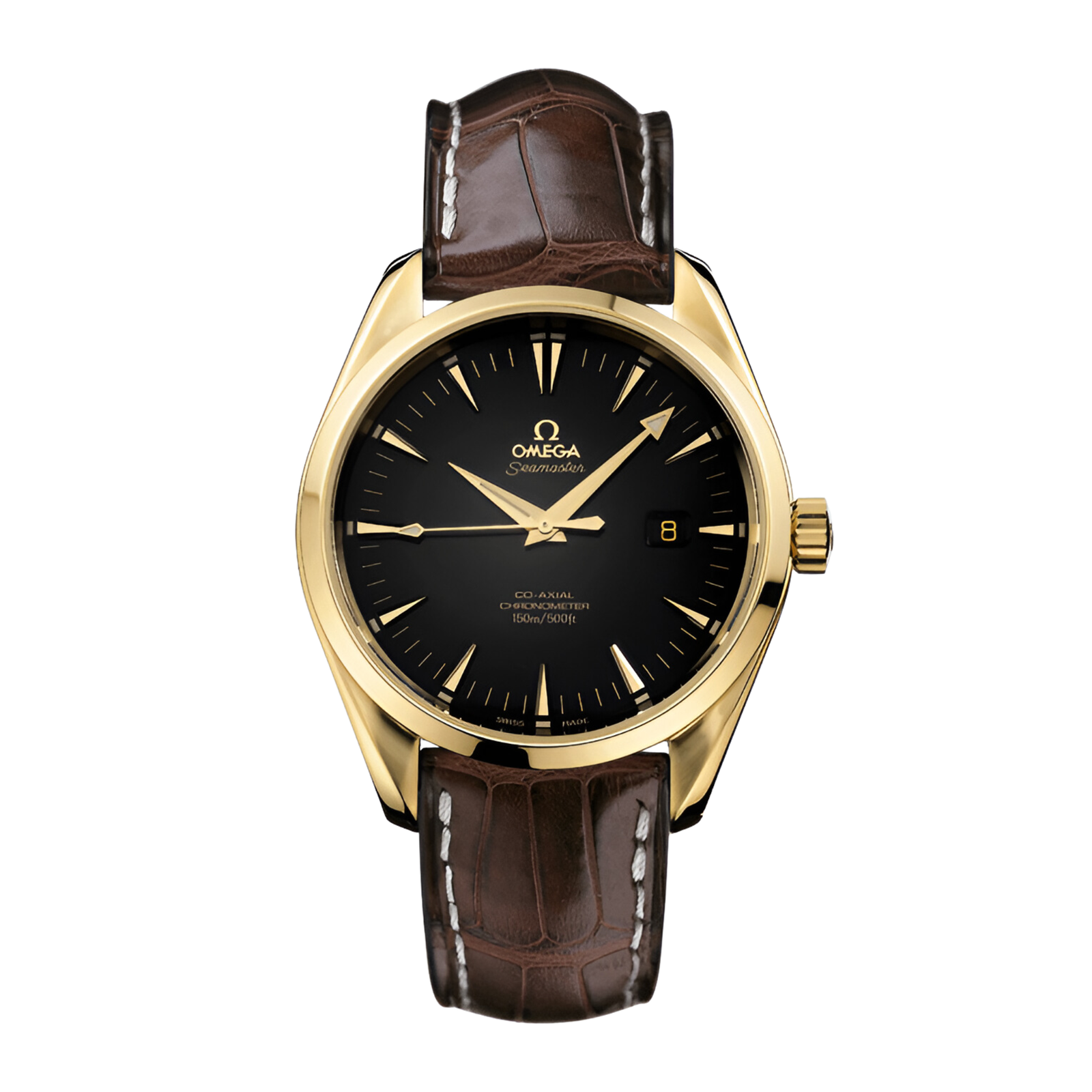 0427d00eaa0ff605fea7206fbc248727.png Aqua Terra Yellow Gold Black Dial 42mm - Image 1