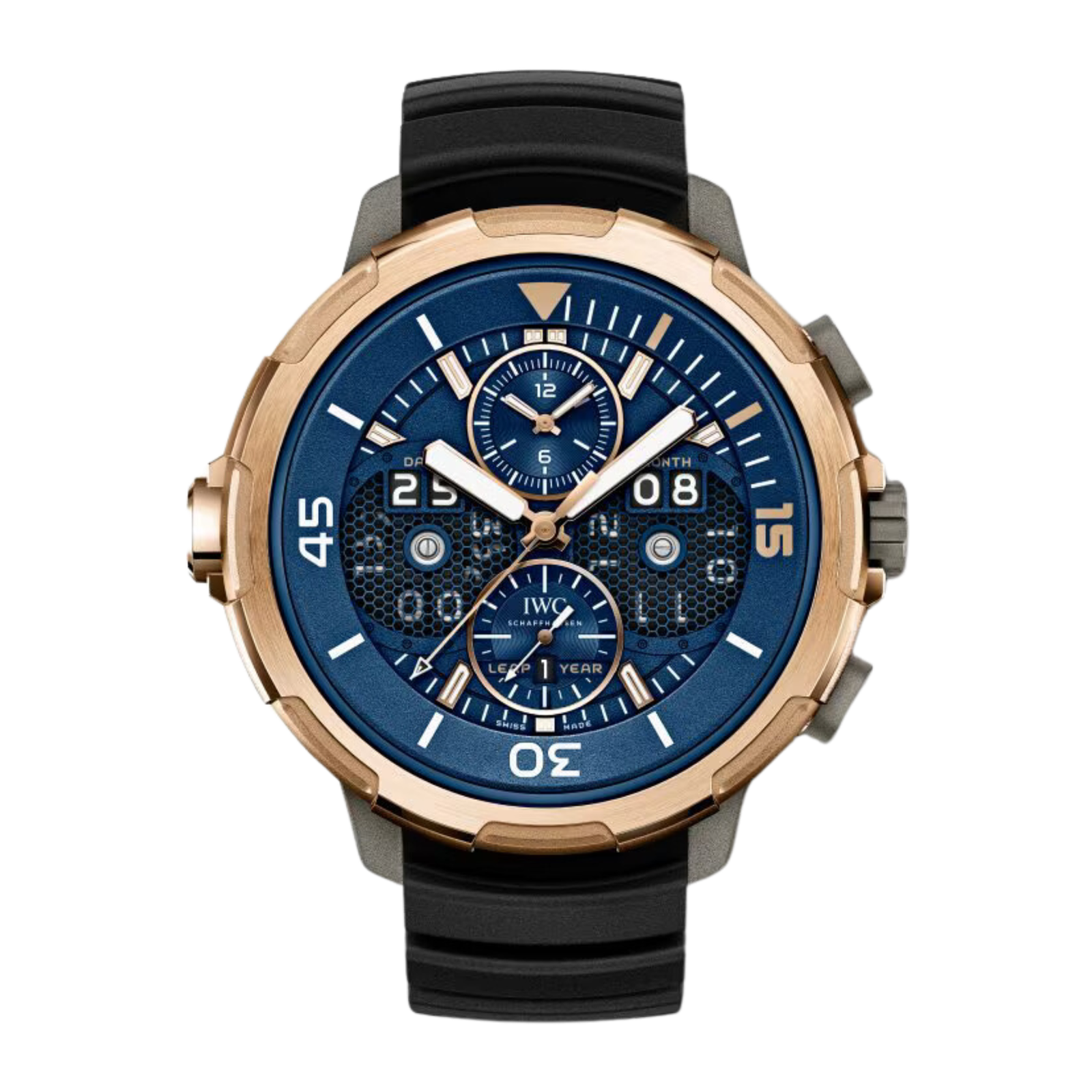 044d02160c5249c6aba6013438067ea0.png Aquatimer Perpetual Calendar Titanium & Rose Gold Blue Dial 49mm - Image 1