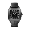 Santos de Cartier Steel Black Dial 39mm