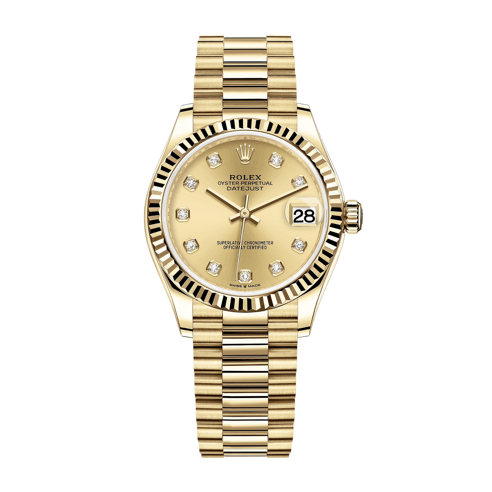 08ae4a6f54042f298b09291a16ba9e74.png Datejust Yellow Gold Champagne Dial 31mm - Image 1