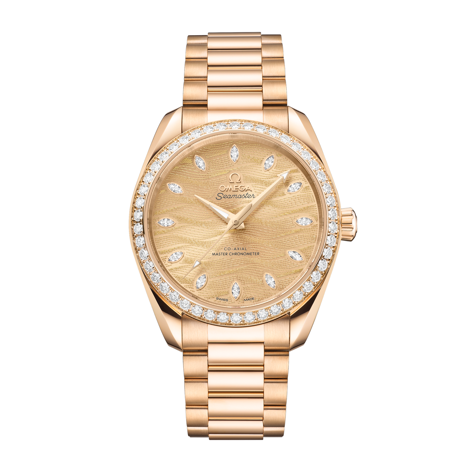 08ce3c4189a82d13516663ffaa2f98c4.png Aqua Terra Yellow Gold Diamond Champagne Dial 34mm - Image 1