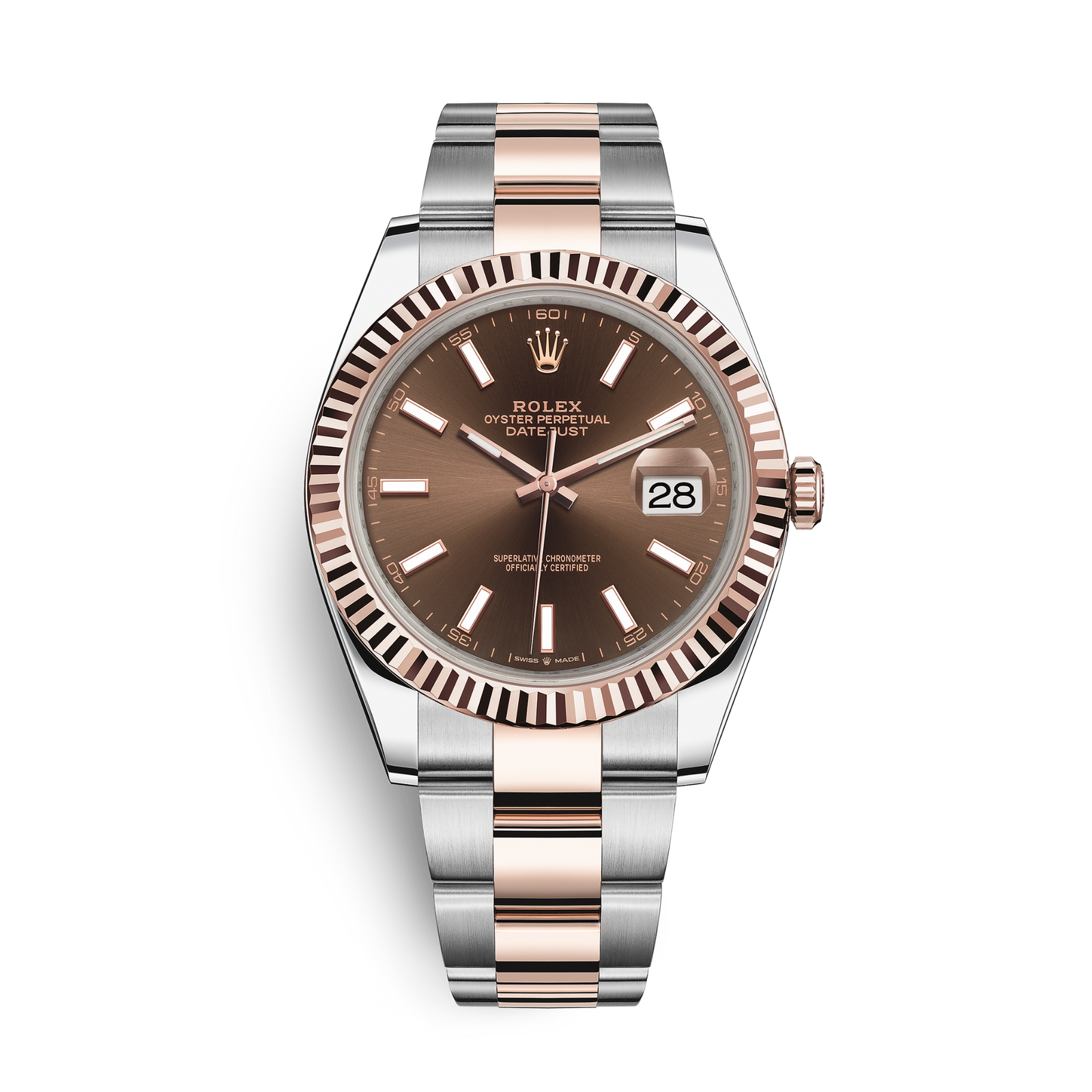 0d9f3db0a00bf0a7af9295d06d25c5f0.png Datejust Rose Gold & Steel Chocolate Dial 41mm - Image 1