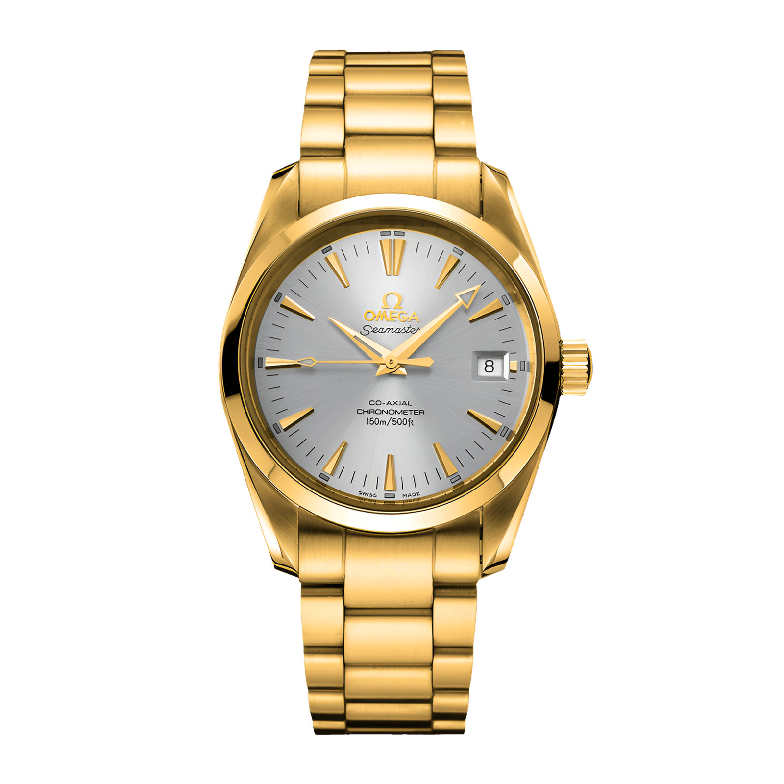 0dcfdc68a459c0b509d26ad80b40ad47.png Aqua Terra Yellow Gold Silver Dial 39mm - Image 1