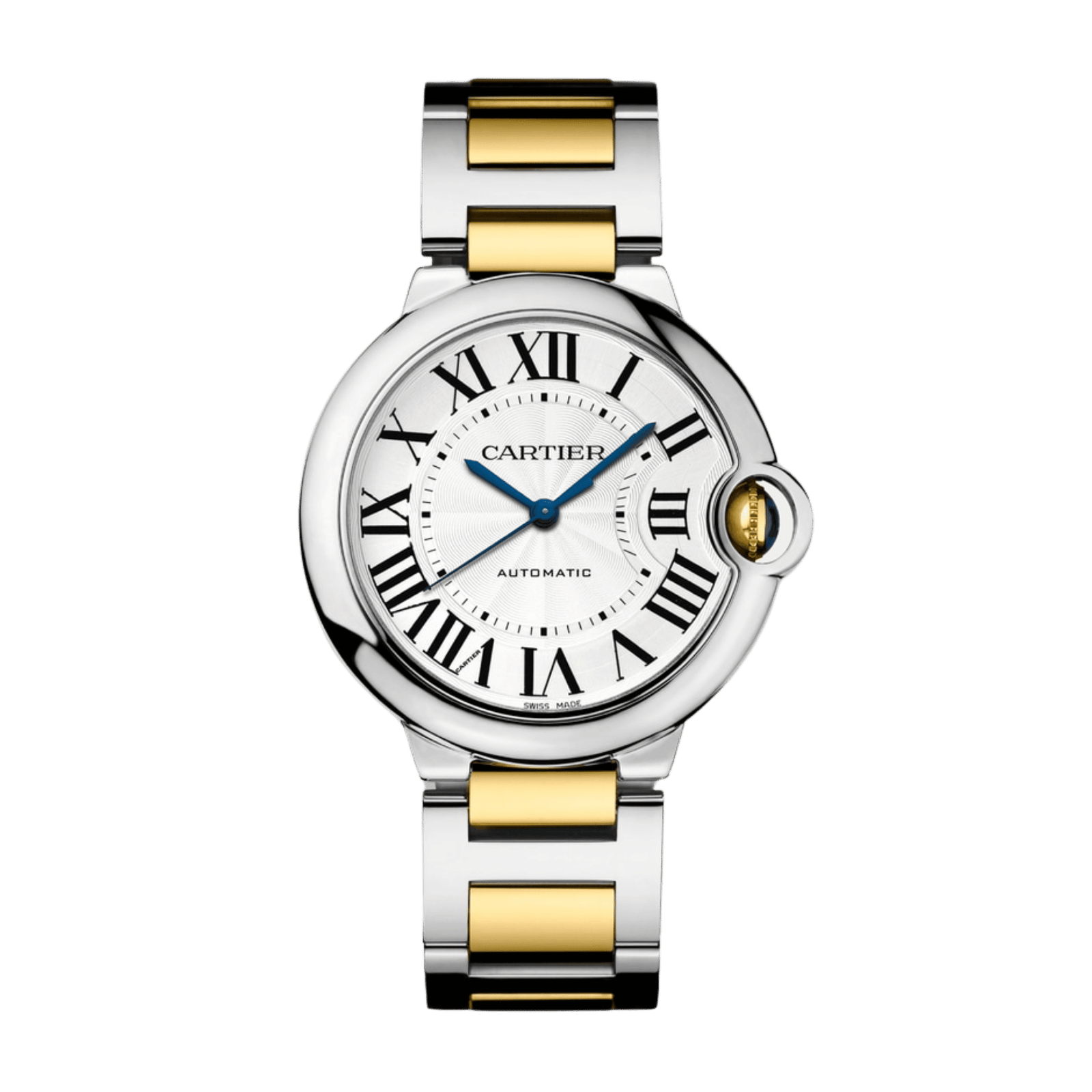 112aeb6a3fbebe068c389ca0cb8b7fd9.png Ballon Bleu de Cartier Yellow Gold & Steel Silver Dial 36mm - Image 1