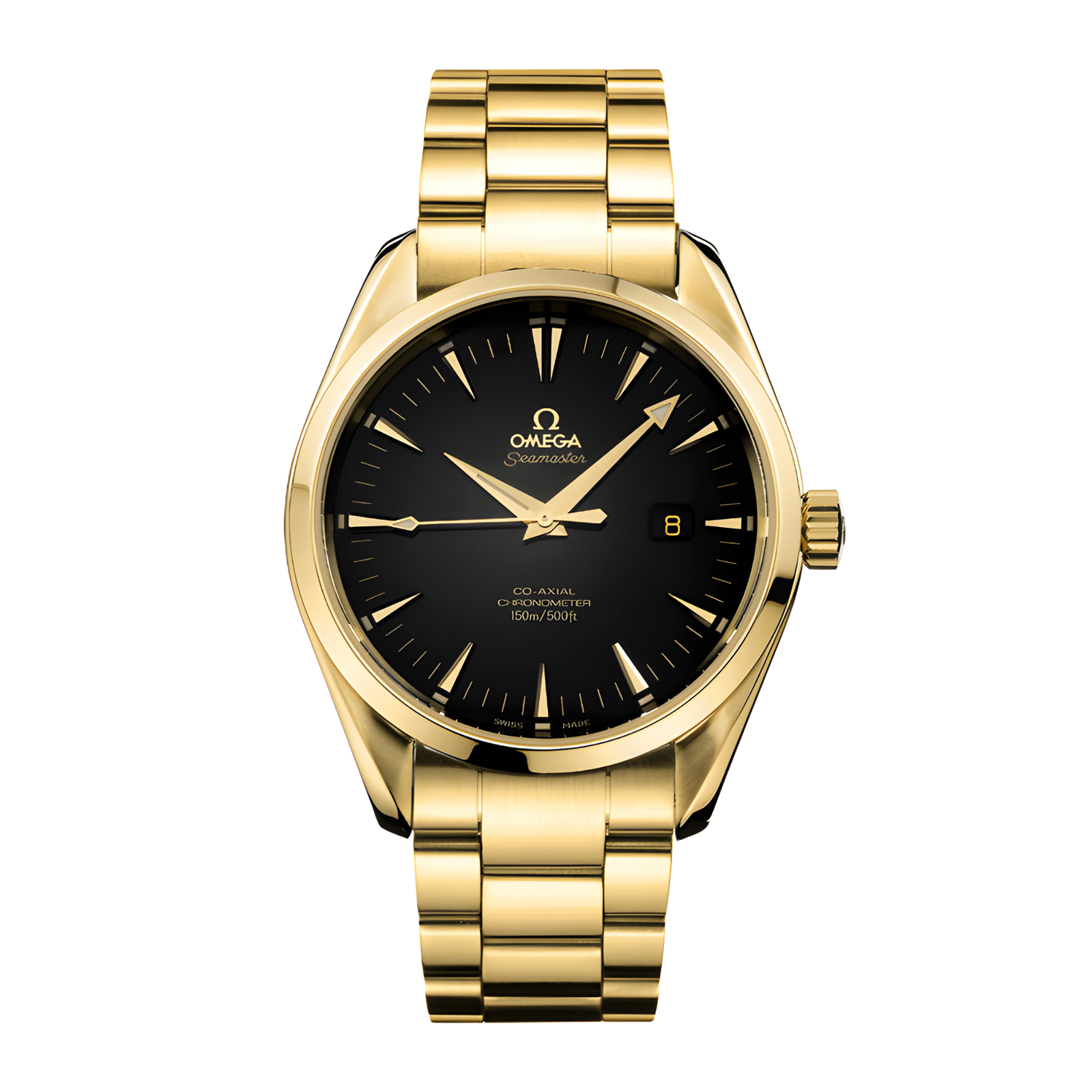 15d4ae338368a171ea8160f823d8648f.png Aqua Terra Yellow Gold Black Dial 42mm - Image 1