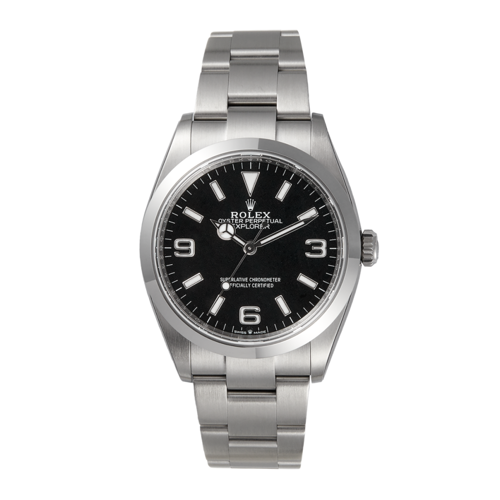 1c65674f7fb6cb1444ab61db89f38fca.webp Explorer Steel Black Dial 36mm - Image 1