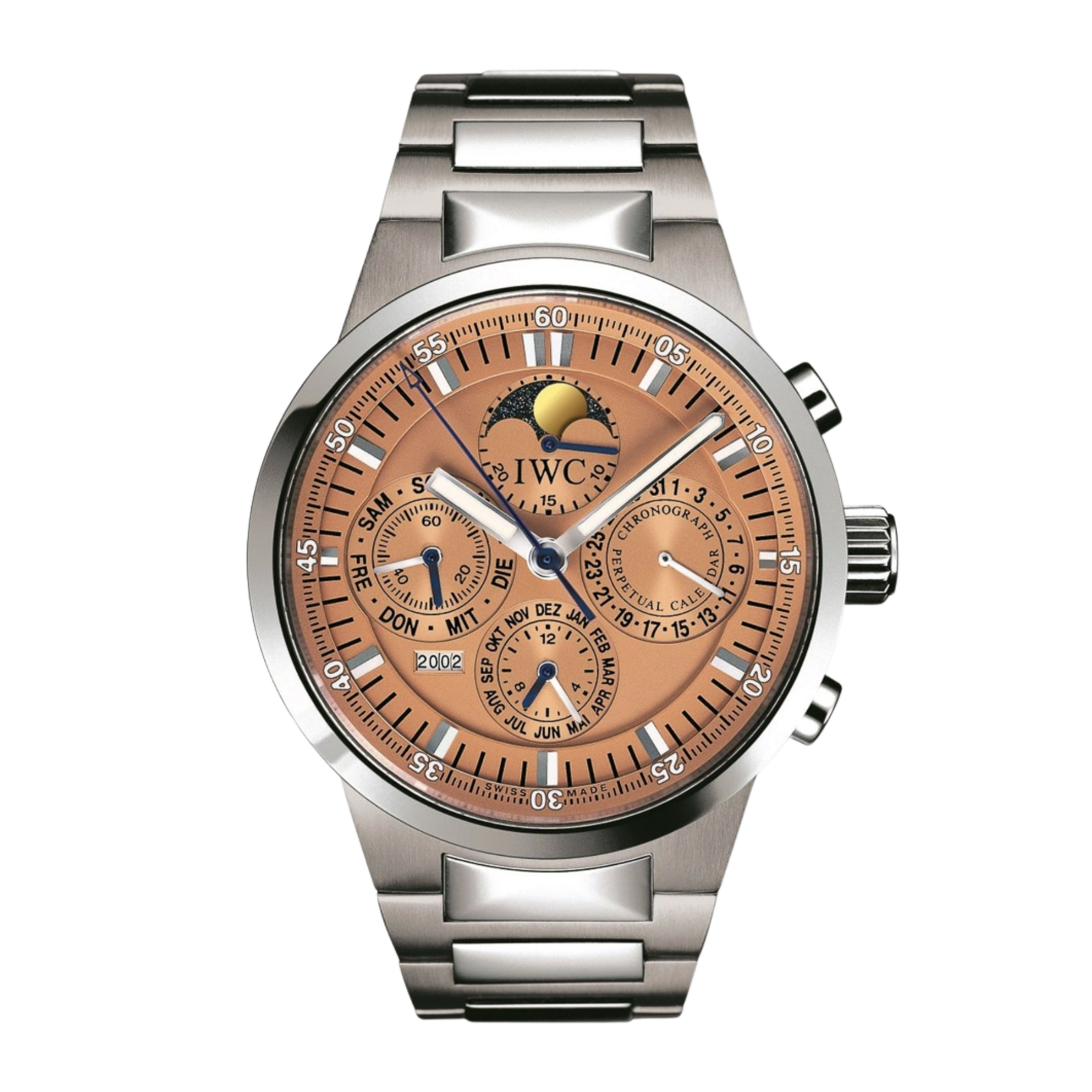 1e9c81667e87c990c9300ec76f0460b5.png GST Perpetual Calendar Steel Salmon Dial 43mm - Image 1