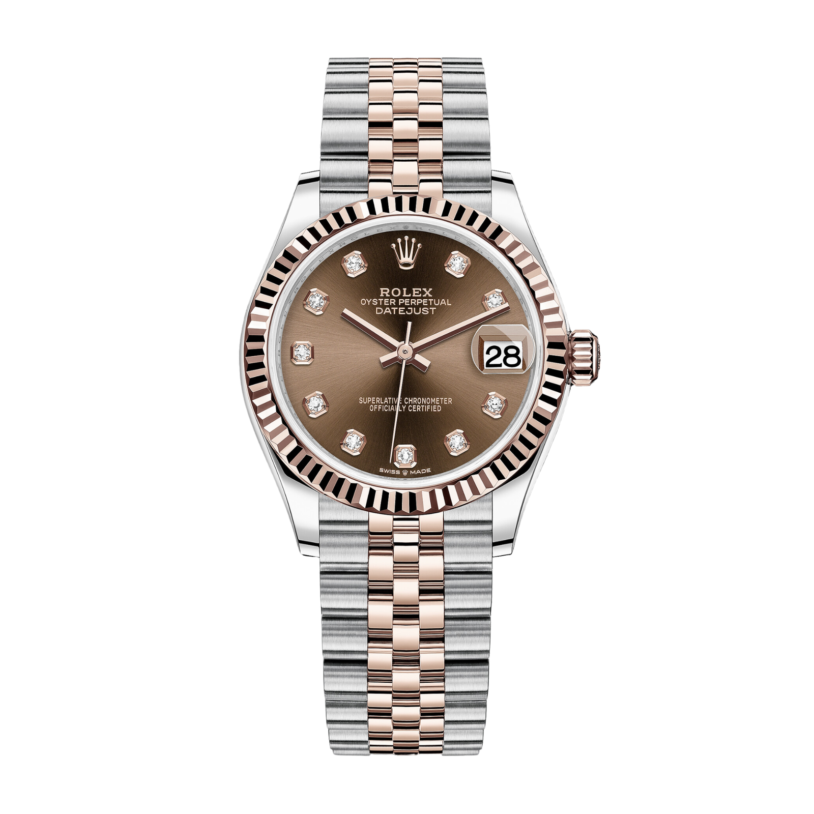 1f2b099ac90bd757e7cf27f64211c50c.png Datejust Rose Gold & Steel Jubilee Brown Dial 31mm - Image 1