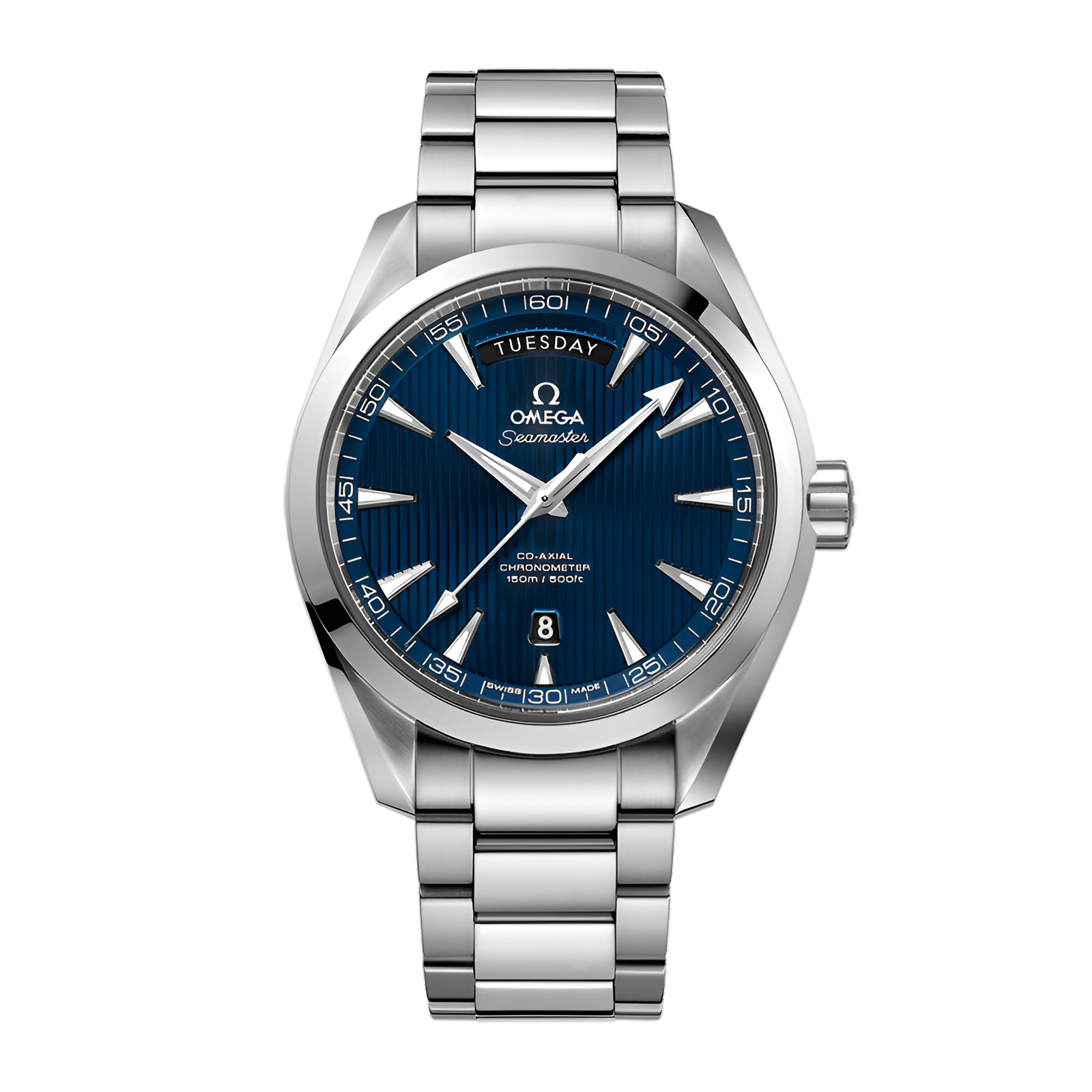 22c429ae523d243903be7bfd852442a3.png Aqua Terra Day-Date Steel Blue Dial 41mm - Image 1