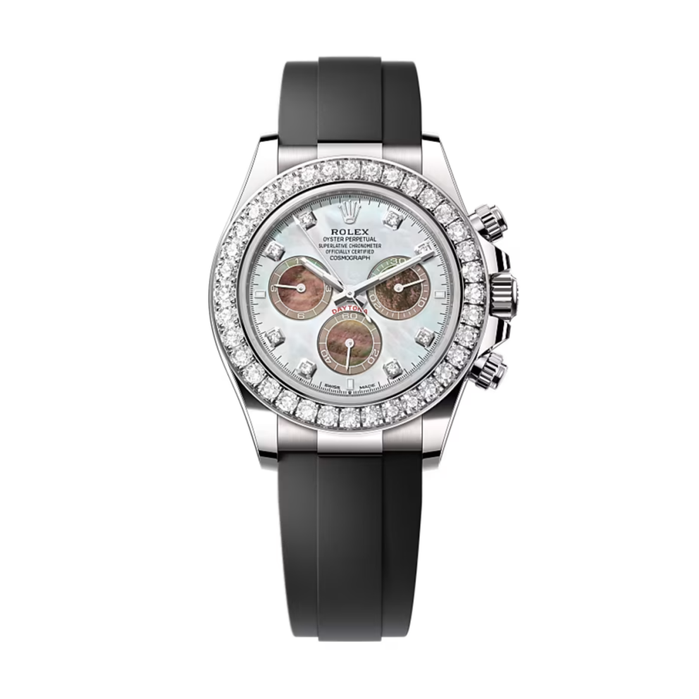 2309c07a67f7361b1e1155f951bf22f8.webp Daytona White Gold Diamond Oysterflex Mother of Pearl Dial 40mm - Image 1