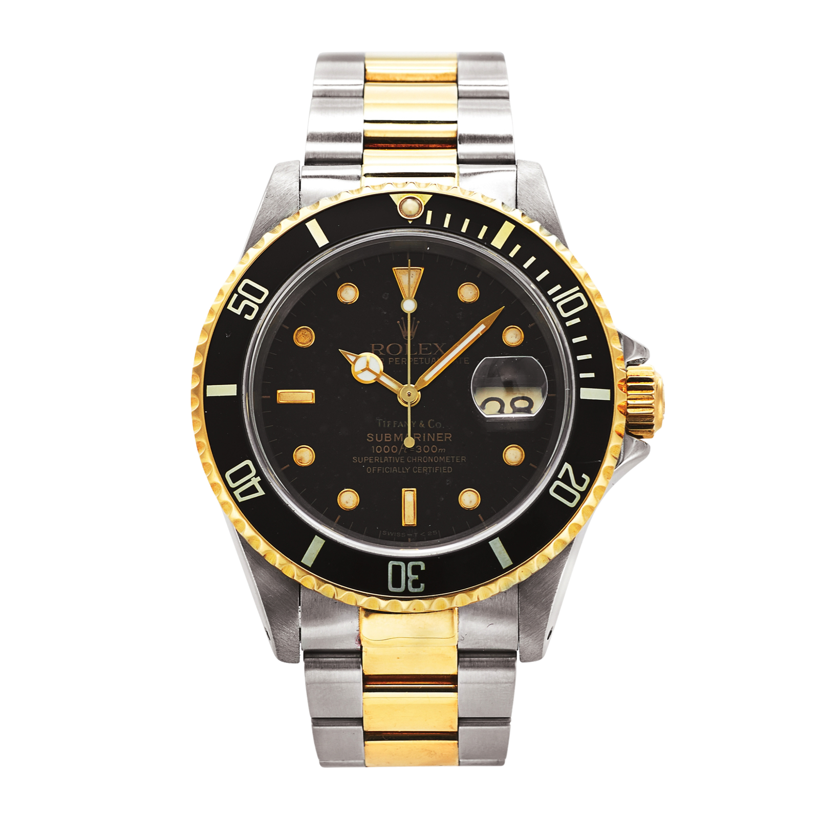 2b634b14342fbadf56e82ef8d091c958.png Submariner Date "Black Tiffany Tritium" Yellow Gold & Steel Black Dial 40mm - Image 1