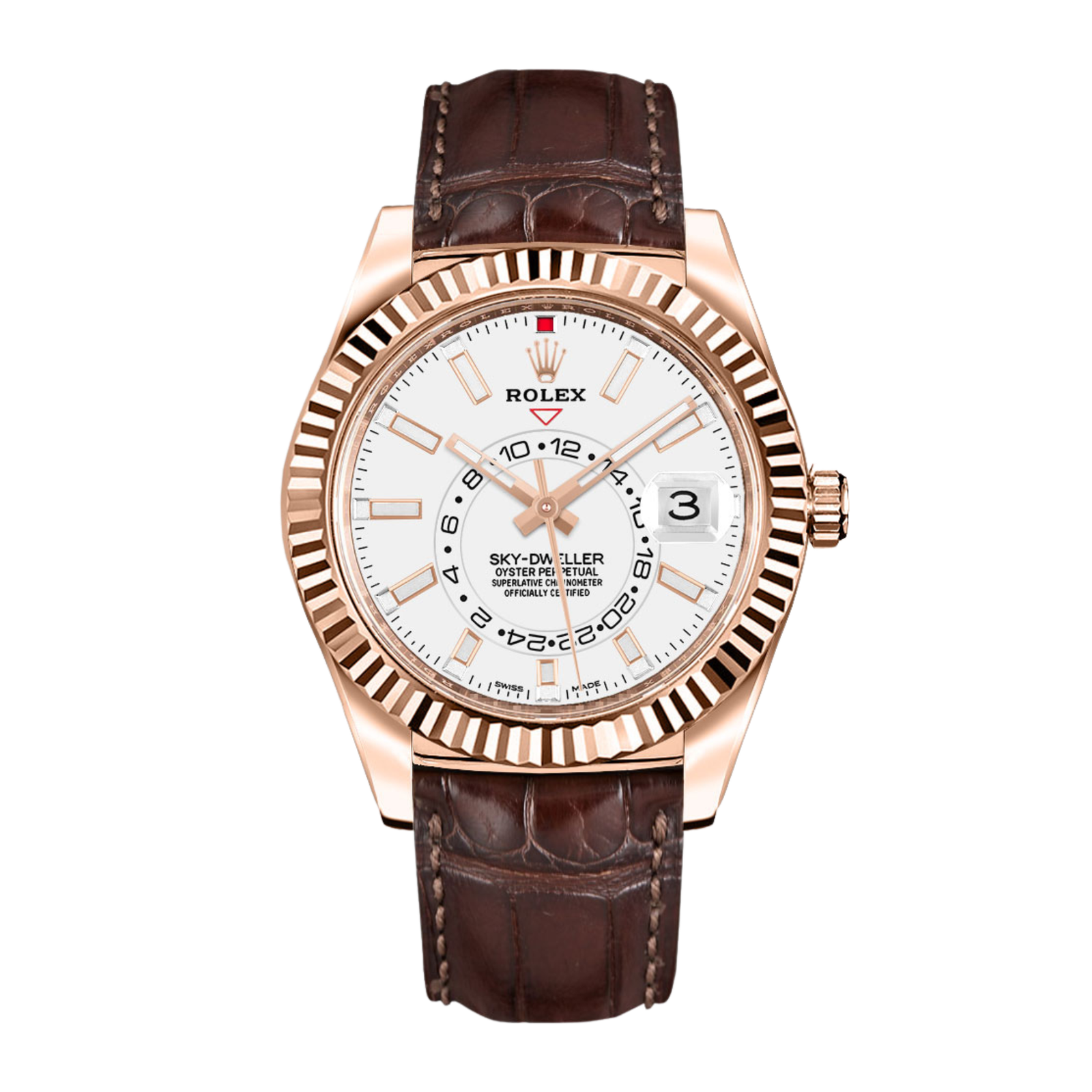 2ff312f59f8fb9a40449be36e1b1ec8b.png Sky-Dweller Rose Gold White Dial 42mm - Image 1