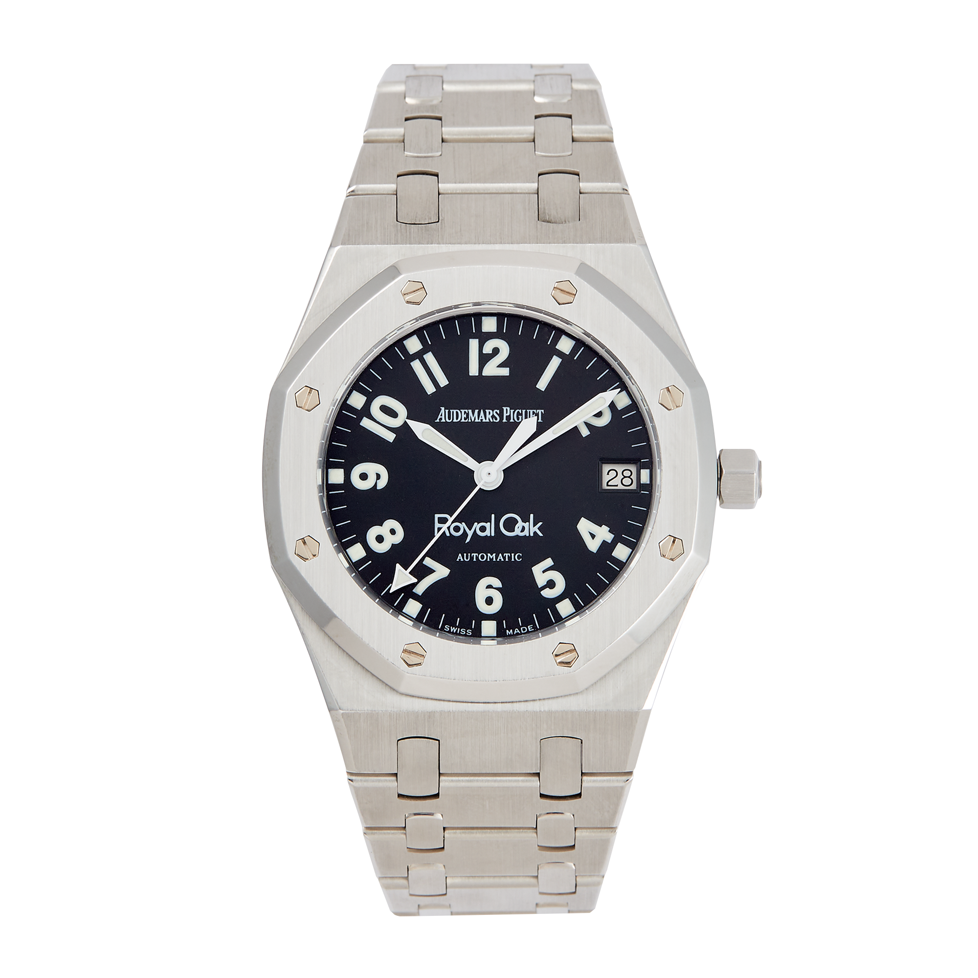 34efb8891a57e5e1b3cfb08da5575ec7.webp Royal Oak Steel Black Military Dial 36mm - Image 1