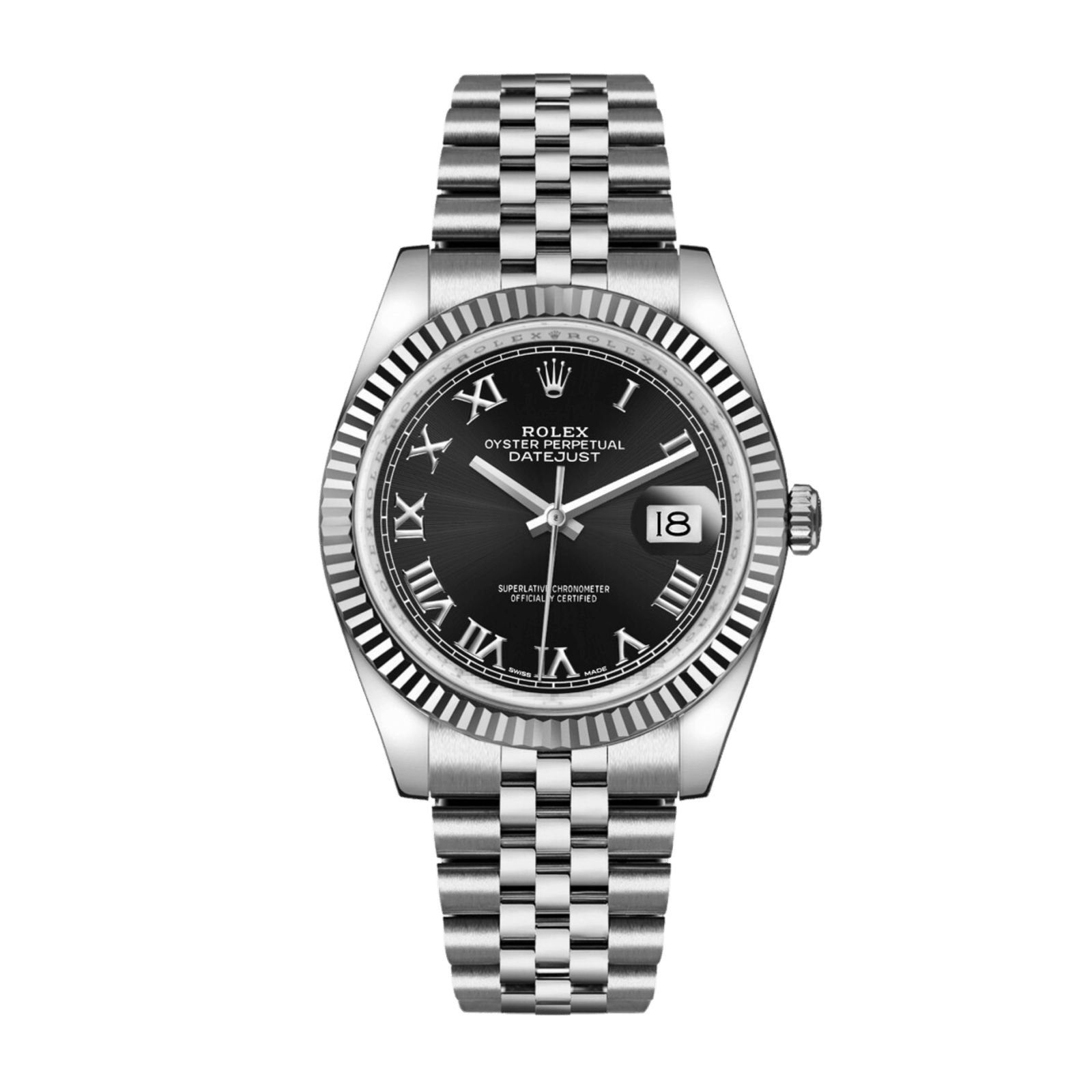 34f402f0f4a8e423e4affc103fb071da.png Datejust Steel Jubilee Black Dial 36mm - Image 1