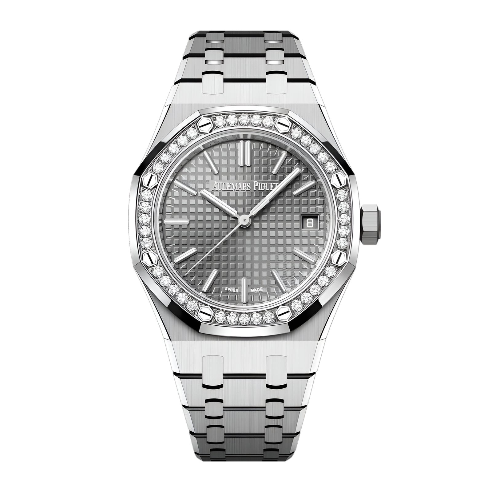 3b4c214246136a778b13305047666544.png Royal Oak "50th Anniversary" Steel Diamond Grey Dial 37mm - Image 1