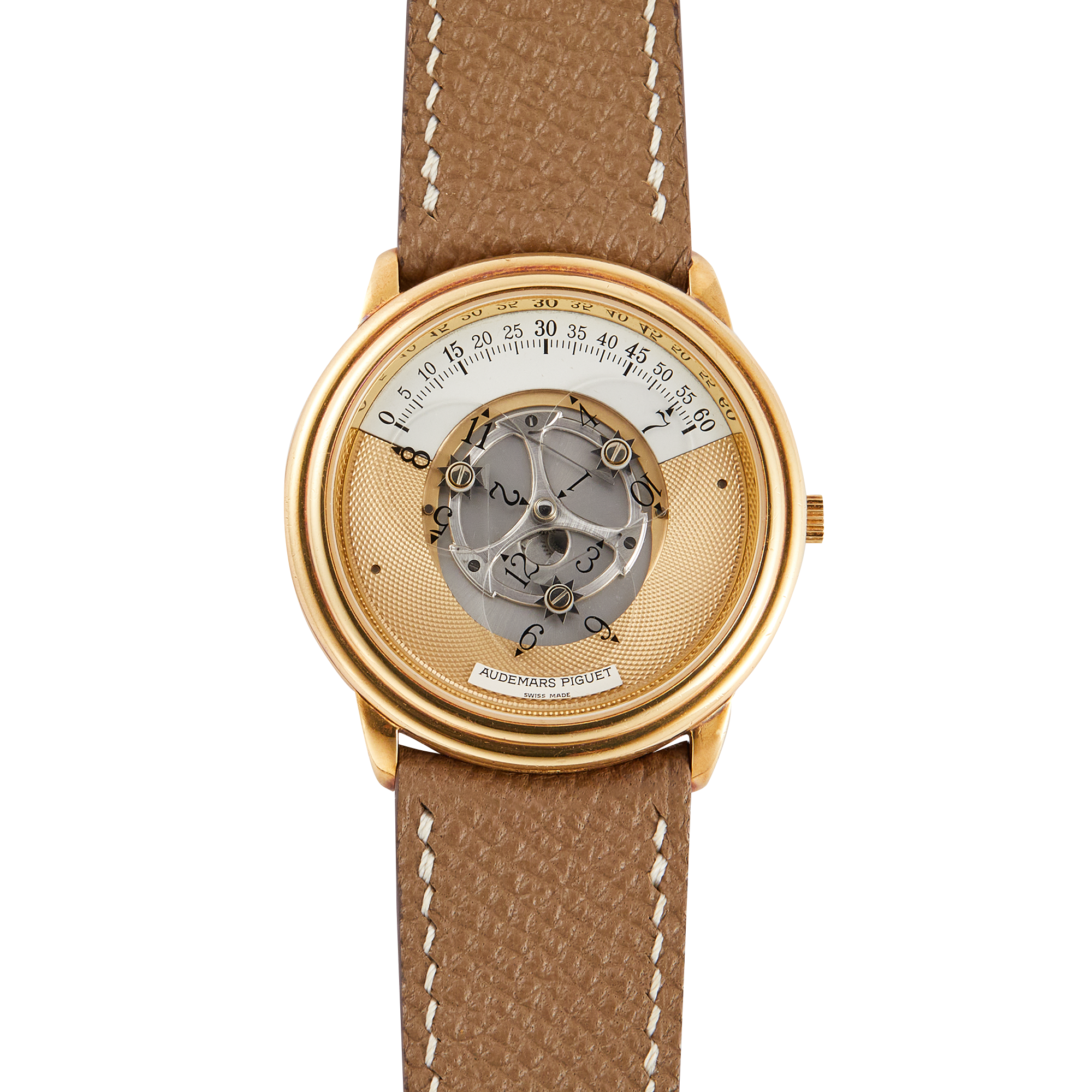3d6e15caf10d4797759332180fa0b236.webp Vintage Jules Audemars Starwheel Rose Gold White Dial 36mm - Image 1