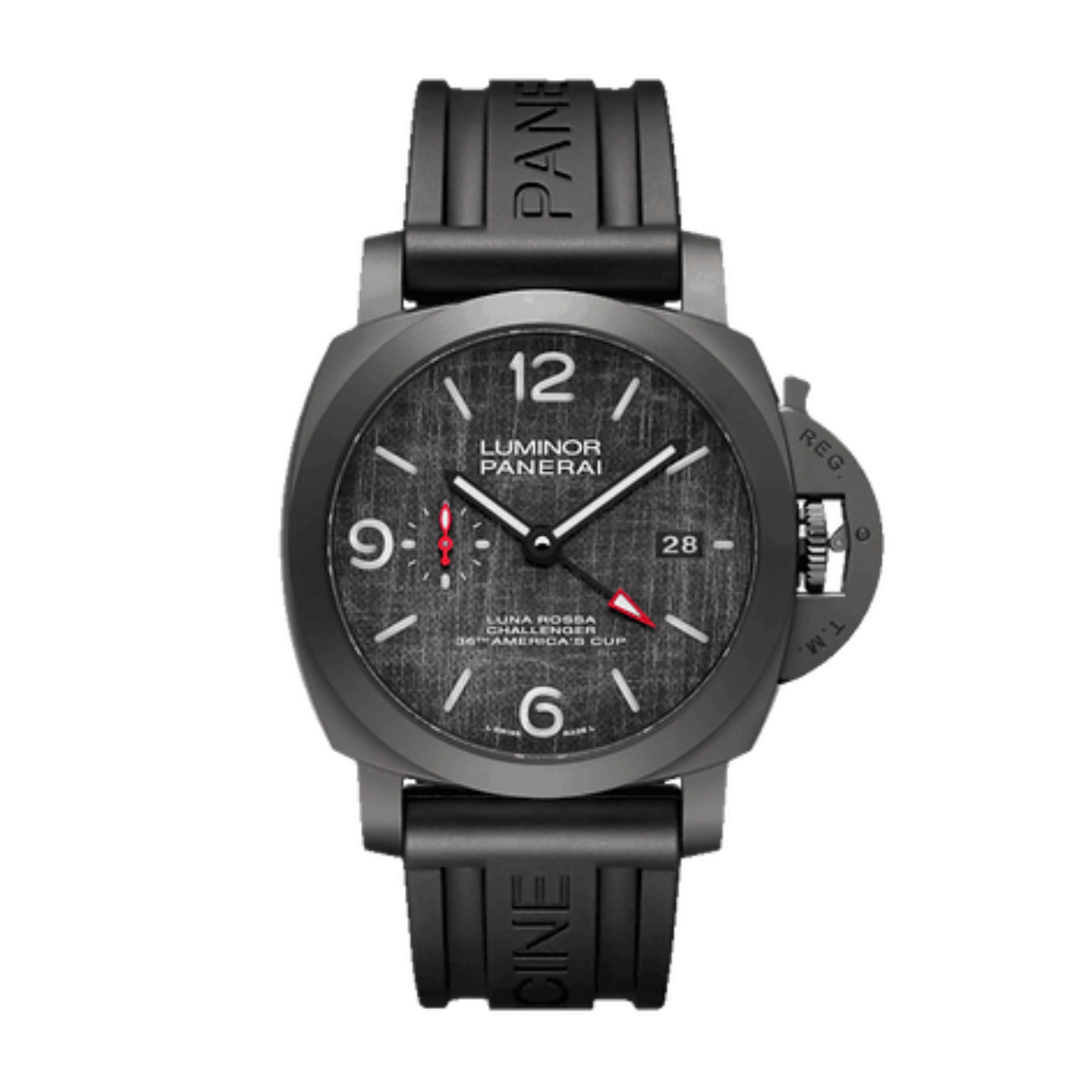 3e09fb0d09b9e8e0c26bb17bba8b88e1.png Luminor 1950 GMT Titanium Grey Dial 44mm - Image 1