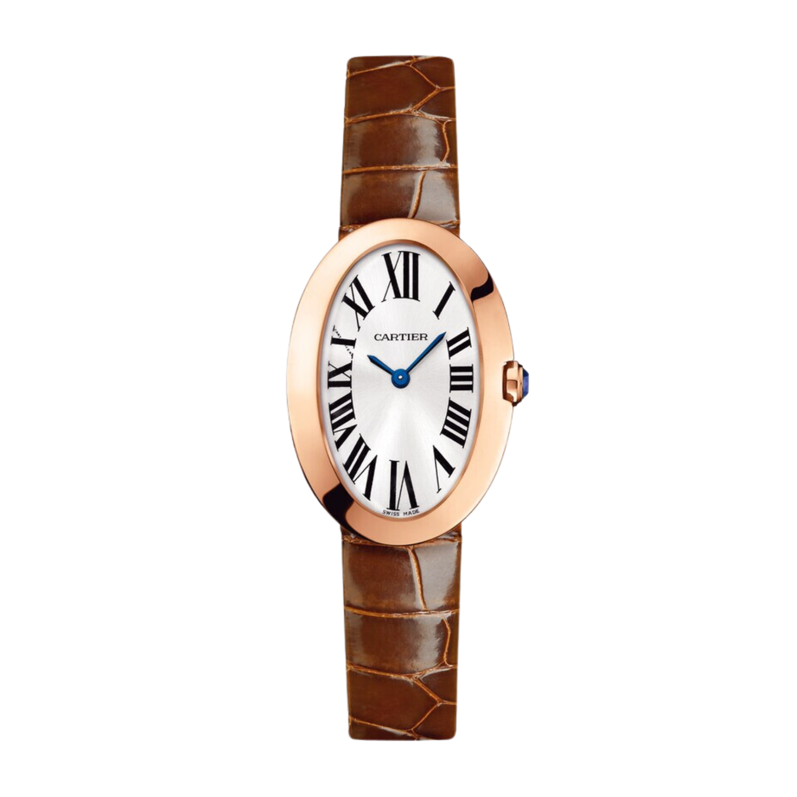 4552ede8d8370b1210490c708a5b4905.png Baignoire de Cartier Rose Gold Silver Dial 24mm - Image 1