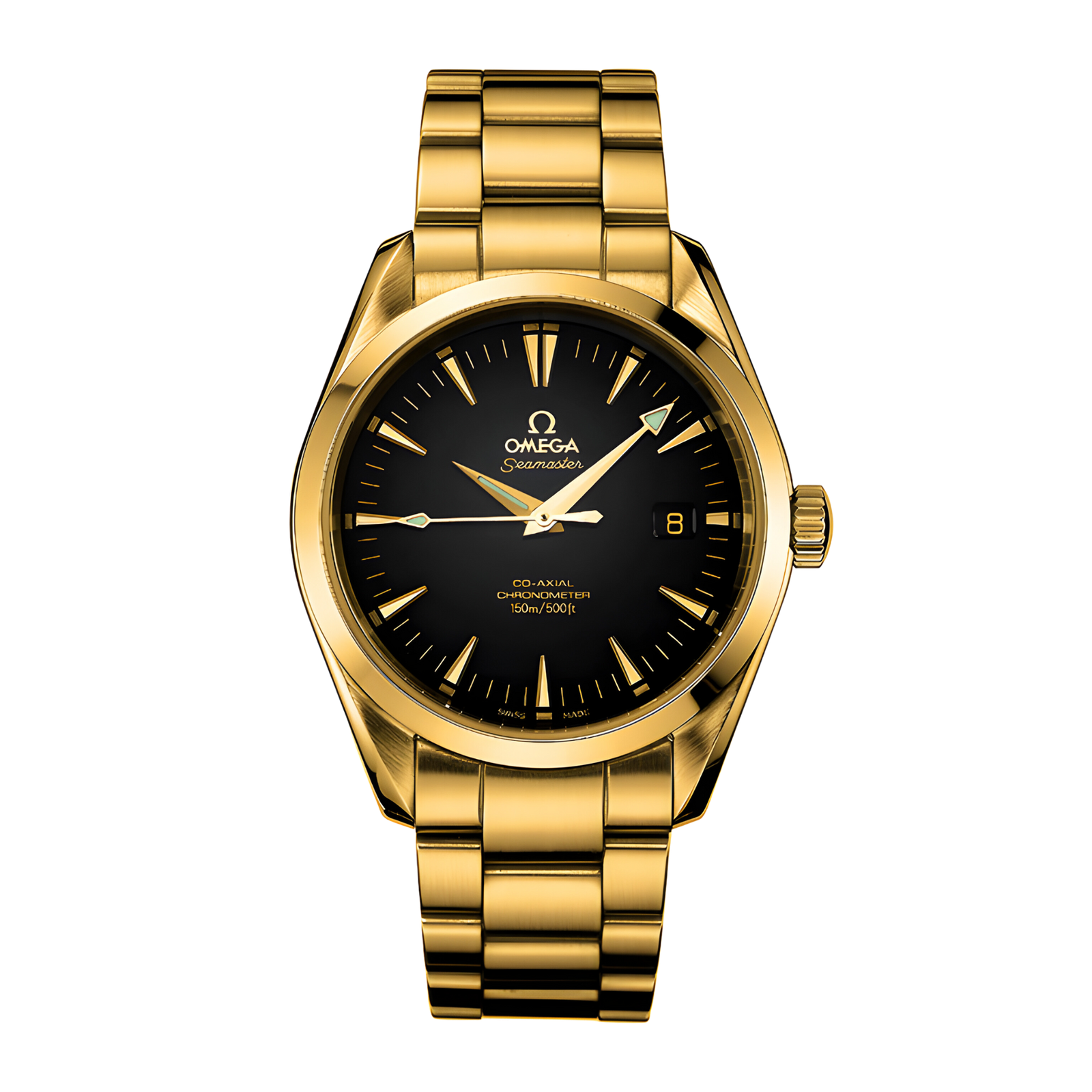 46d7778957545760b06eab423afe934c.png Aqua Terra Yellow Gold Black Dial 39mm - Image 1