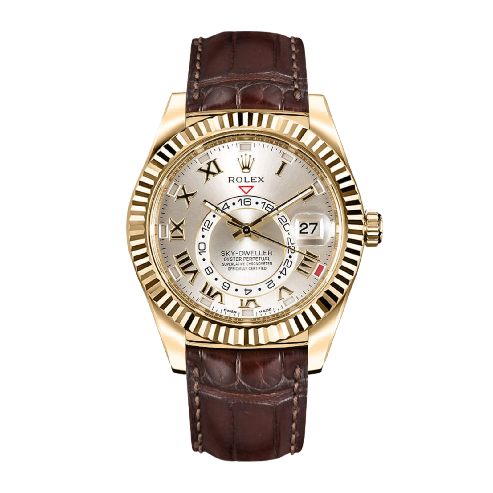 4bc082bd3631c9af999b952c486ee5db.png Sky-Dweller Yellow Gold Silver Dial 42mm - Image 1