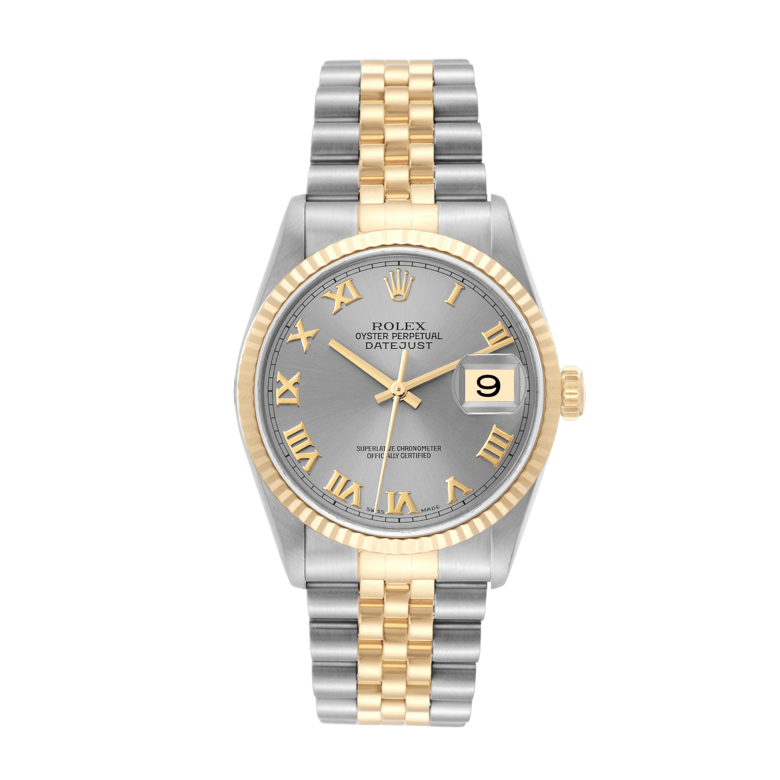 4faba2dd2990a1a91fc85383ead07007.png Datejust Yellow Gold & Steel Grey Dial 36mm - Image 1