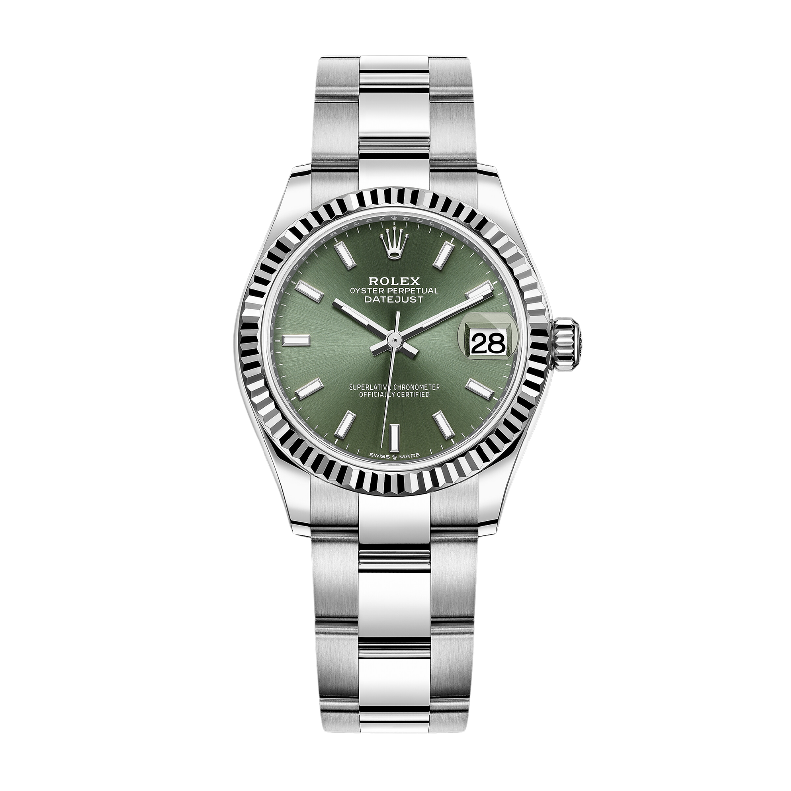 50f2f842b0f9571f01049479f272571e.png Datejust Steel Green Dial 31mm - Image 1