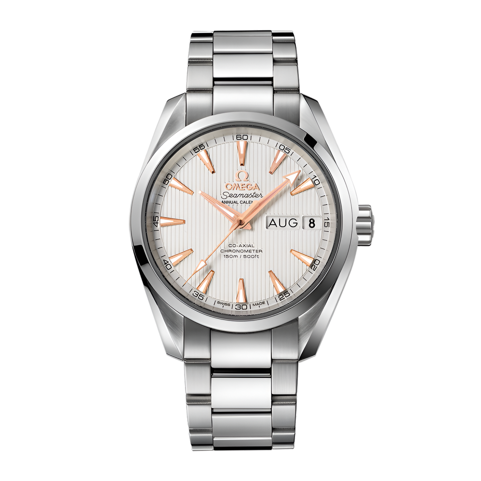 579365adde78431e2a107e309cc1f397.png Aqua Terra Annual Calendar Steel Silver Dial 38mm - Image 1