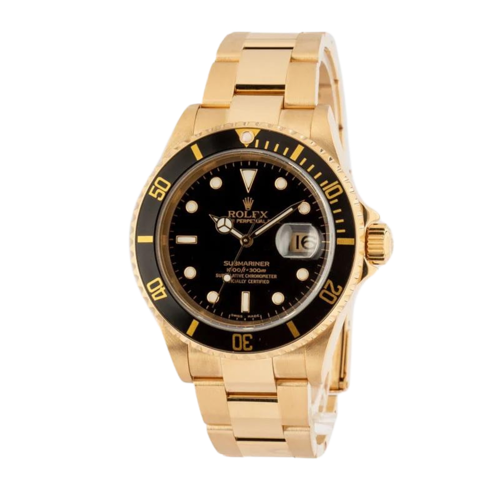 5802f8d9dbe2a0e5050f2841a298cb82.png Submariner Date "Black SuperLuminova" Yellow Gold Black Dial 40mm - Image 1