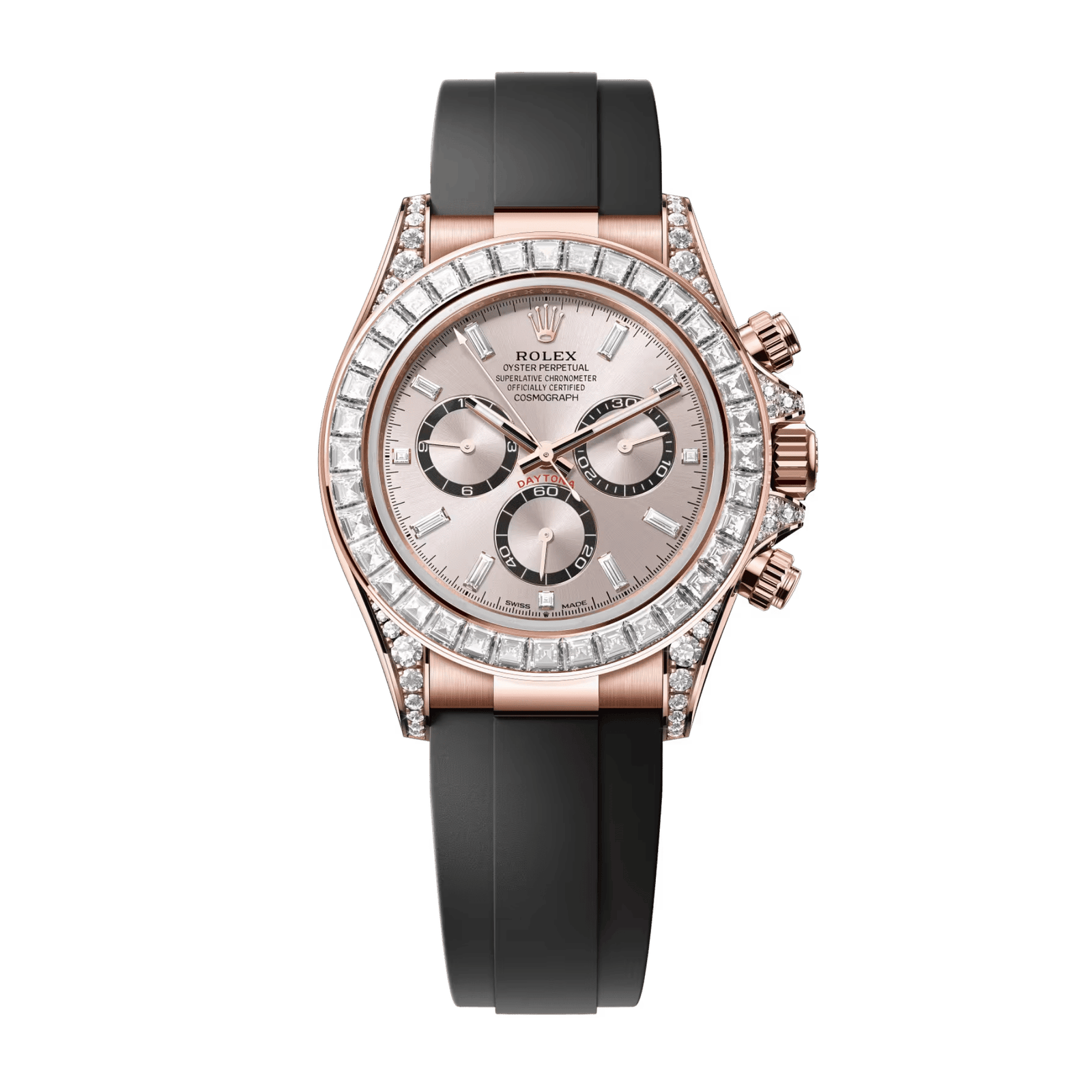 598e89d13671ebe7308cbfdf17c27bc9.png Daytona Rose Gold Diamond Pink Dial 40mm - Image 1