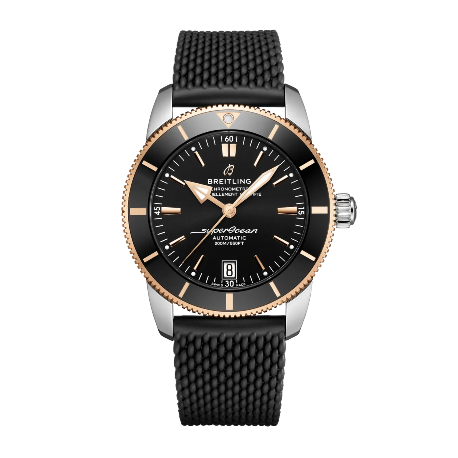 59bb7e2e99aec66bfeccb857e38f1501.png SuperOcean Heritage II B20 Steel Black Dial 42mm - Image 1