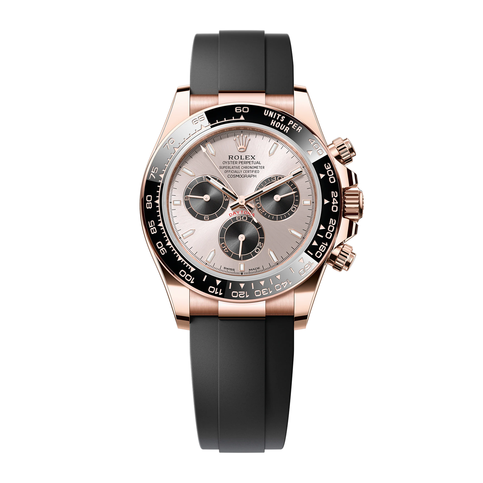 59f7dfc38d036aaec0511496fcca1305.png Daytona Rose Gold Oysterflex Pink Dial 40mm - Image 1