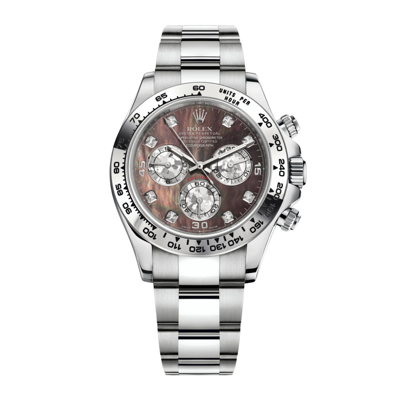 5c02dae3b67e659a69fed4ba567d2bfd.png Daytona White Gold Black Mother of Pearl Dial 40mm - Image 1