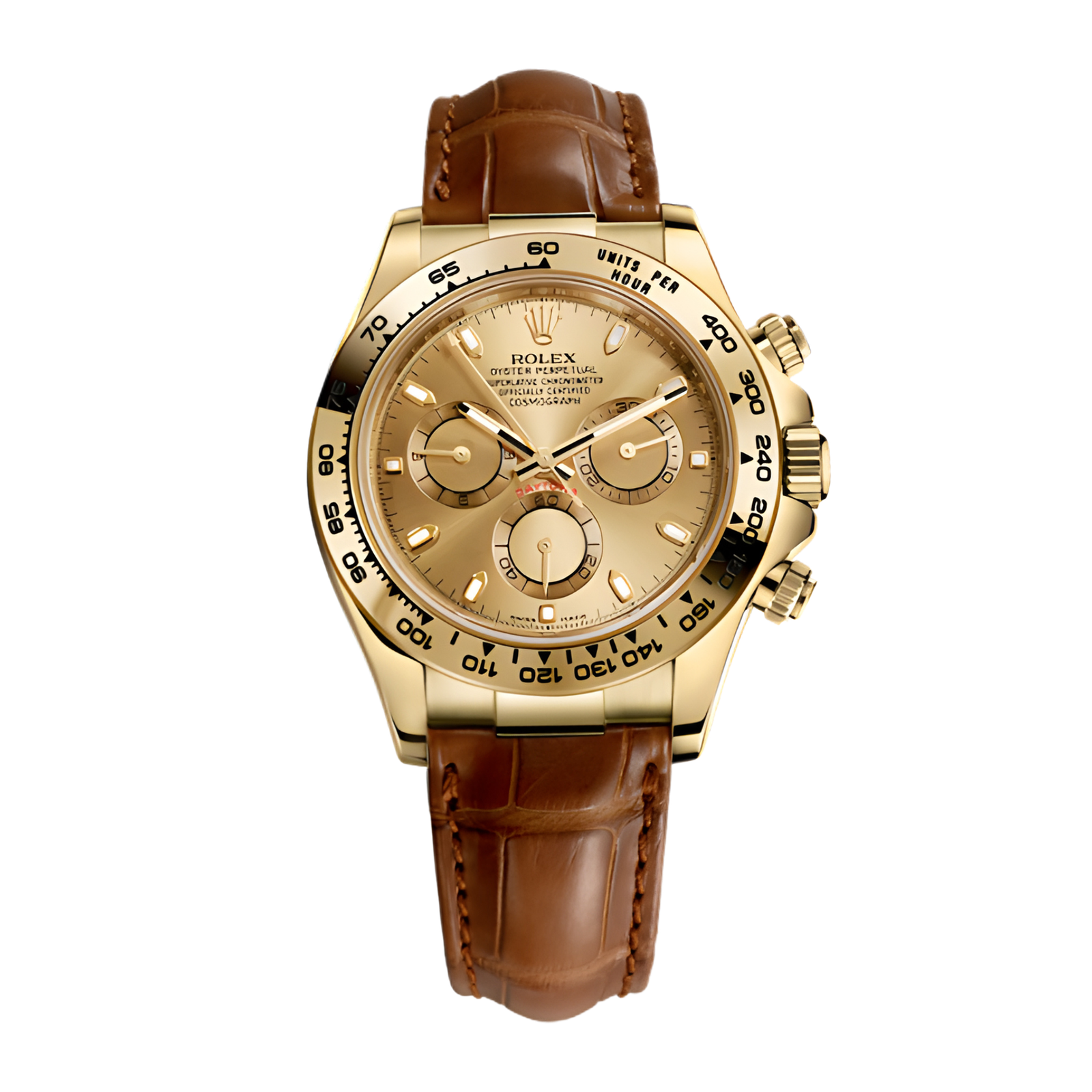 639351fb4d09f2ebecc27c81bab9fa59.png Daytona Yellow Gold Champagne Dial 40mm - Image 1