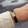 Tank Mini Allongée Quartz Yellow Gold White Dial 28mm - Image 2