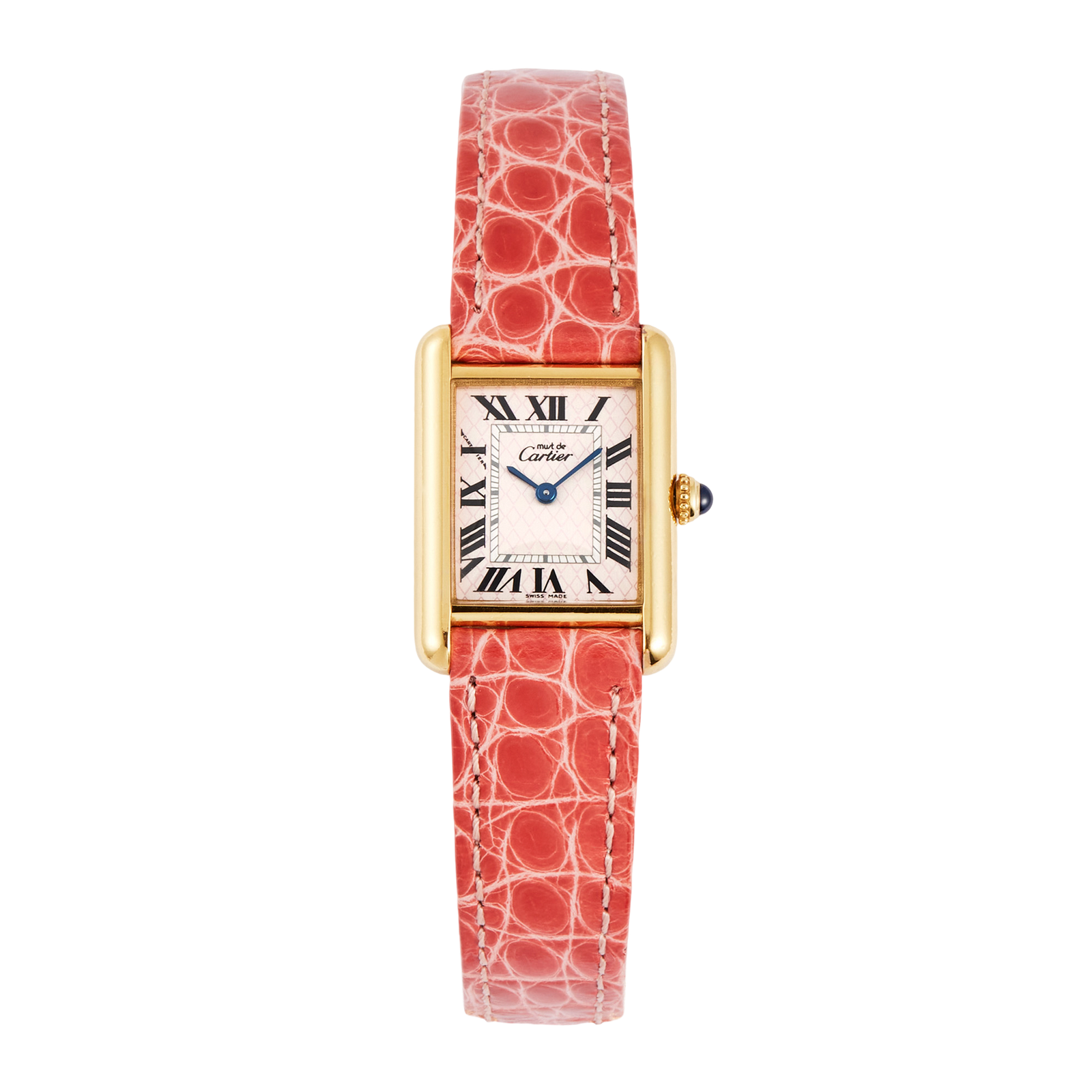 66a30908e1323c54f3b4cfbb819475c7.png Tank Must Small Silver Gilt Beige Dial 20mm - Image 1