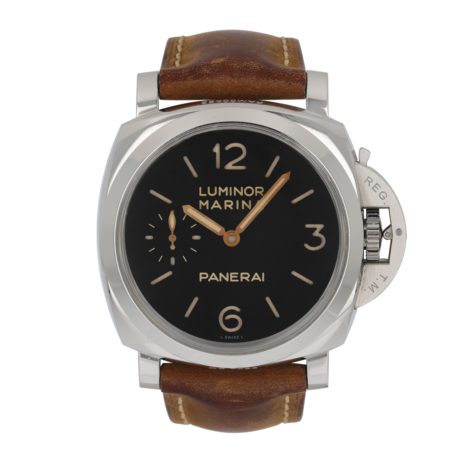 6990cc79b6db20990176d630a49ad4a0.png Luminor 1950 3 Days Steel Black Dial 47mm - Image 1