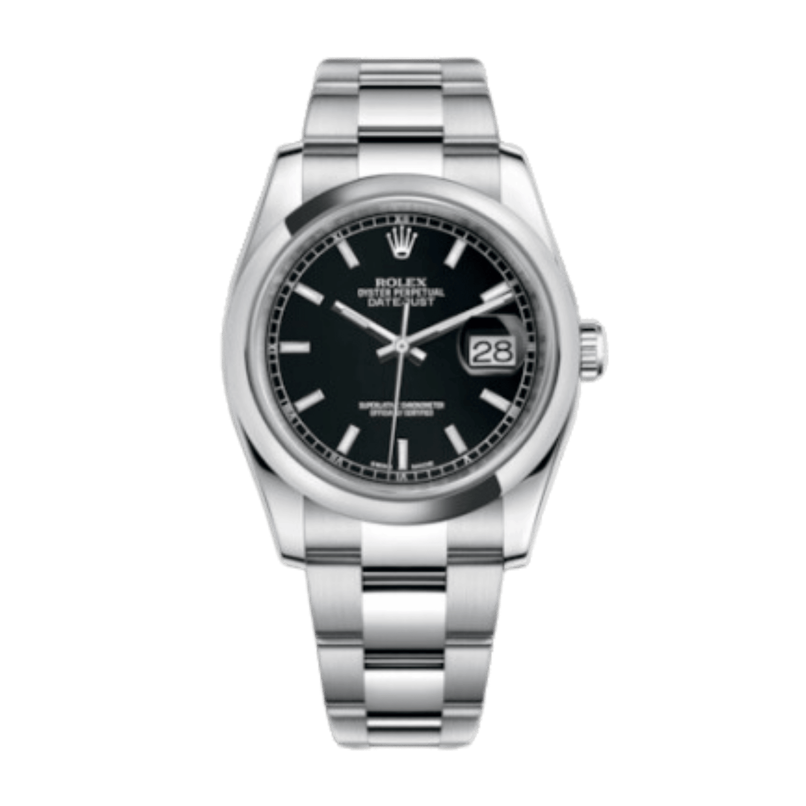 6cc03e225d1ba80a6ad77dd1c6df6033.png Datejust Steel Black Dial 36mm - Image 1