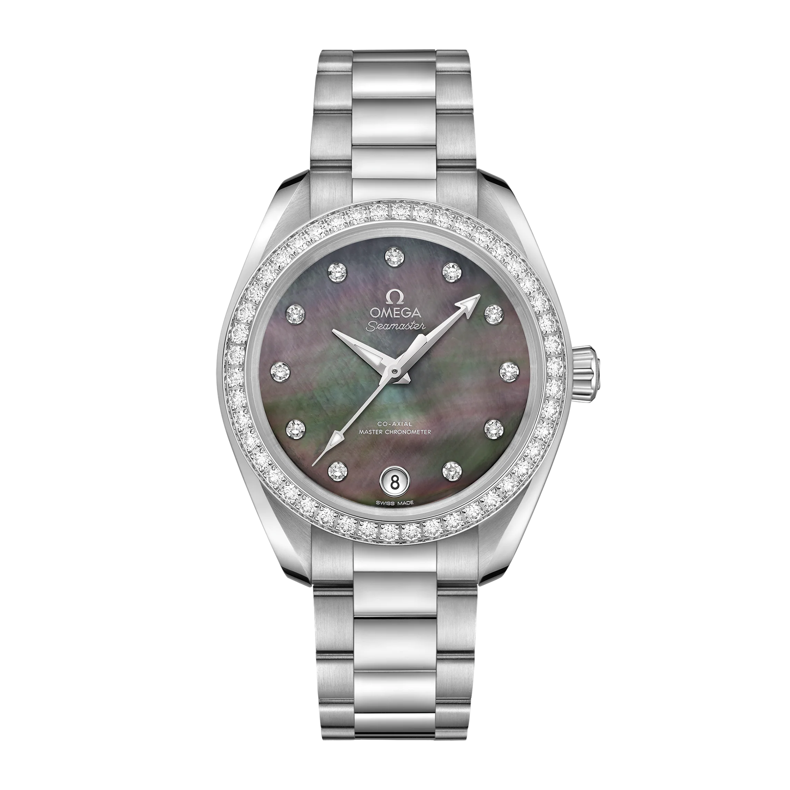 7180da1f52e62ff23f6f13873ffdfc38.png Aqua Terra Steel Diamond Black Mother of Pearl Dial 34mm - Image 1