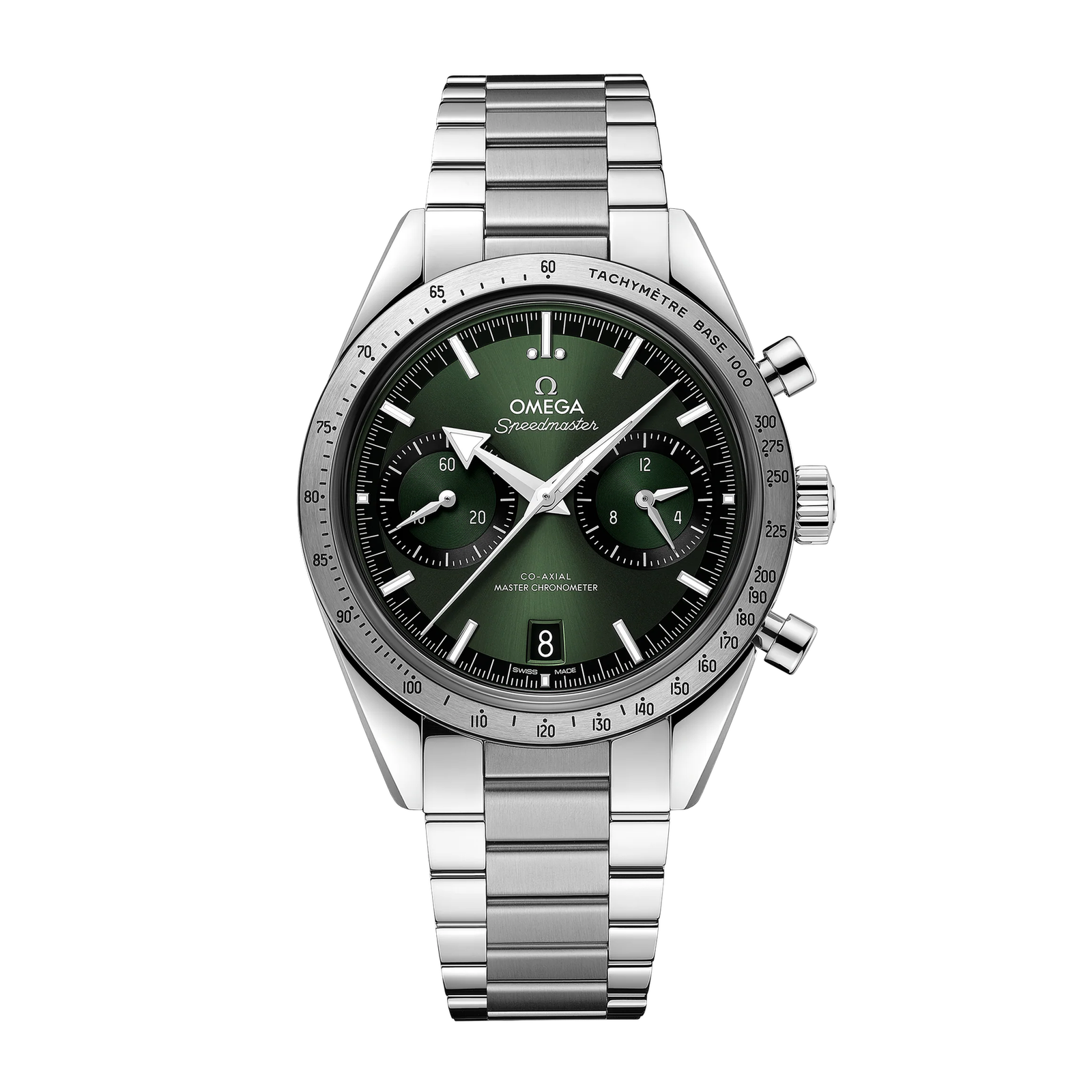 7951ce34520c79c97035bb0098960768.png Speedmaster '57 Chronograph Steel Green Dial 40mm - Image 1
