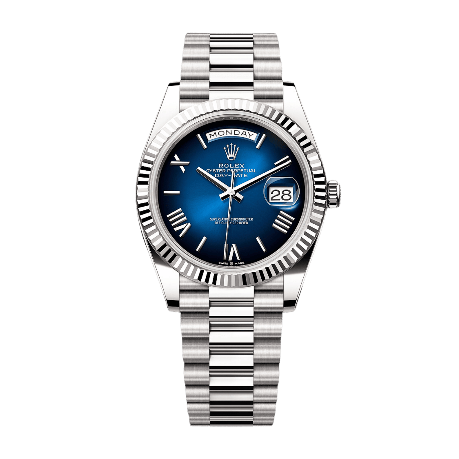 7e63a366559c2a3e6f38c28c7e067b36.png Day-Date White Gold Blue Ombré Dial 40mm - Image 1