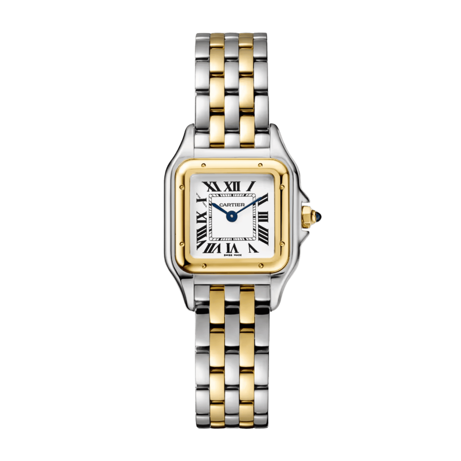 83e2c69e2ea2d2fe60e2703b1f94716b.png Panthère de Cartier Yellow Gold & Steel Silver Dial 23mm - Image 1