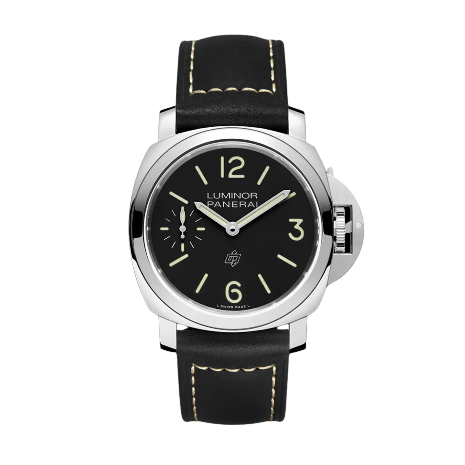 83ecaeb710b46d6368be20c3746aedbe.png Luminor Logo Steel Black Dial 44mm - Image 1