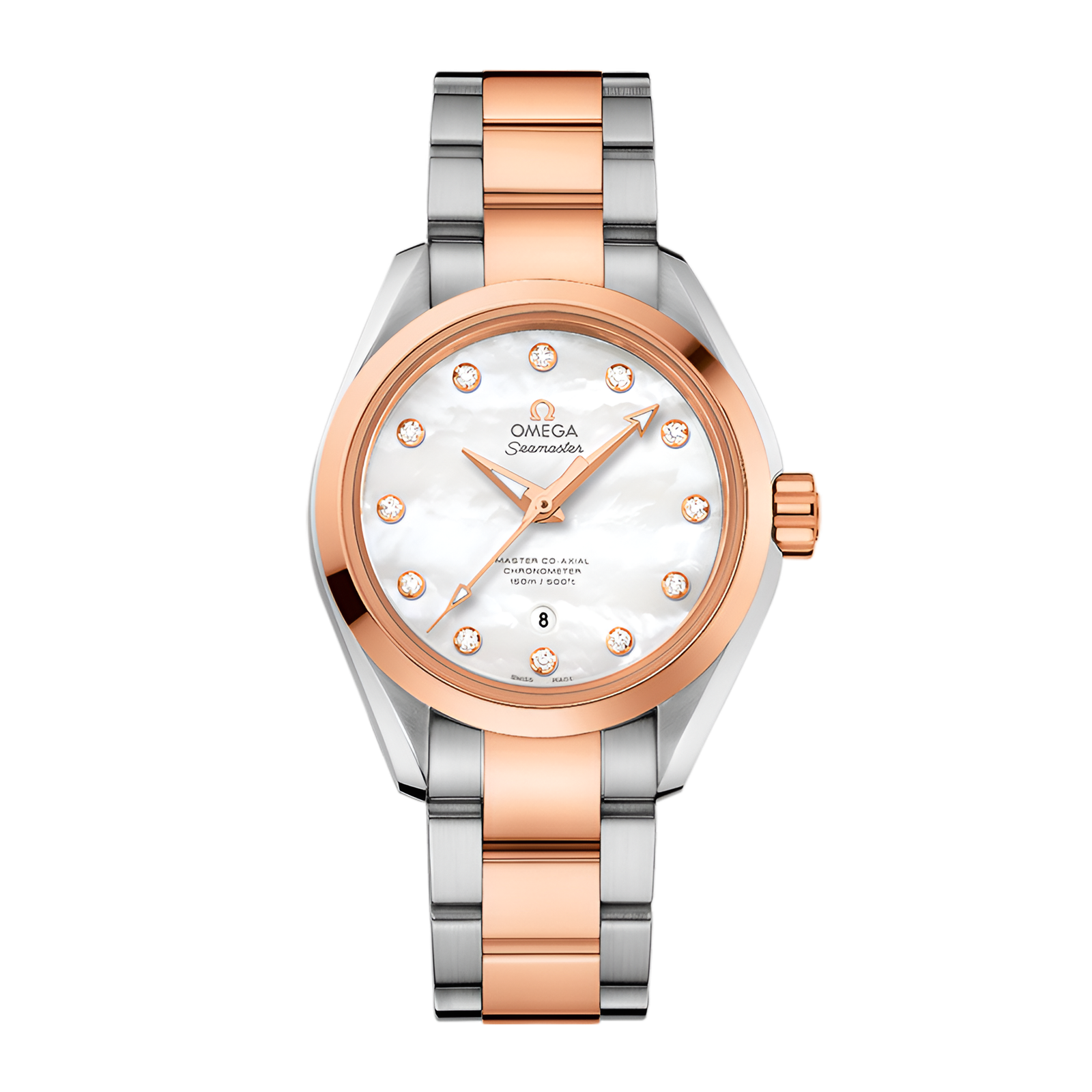 88736f87da0e99be71d1b72f11b64b1b.png Aqua Terra Rose Gold & Steel Mother of Pearl Dial 34mm - Image 1