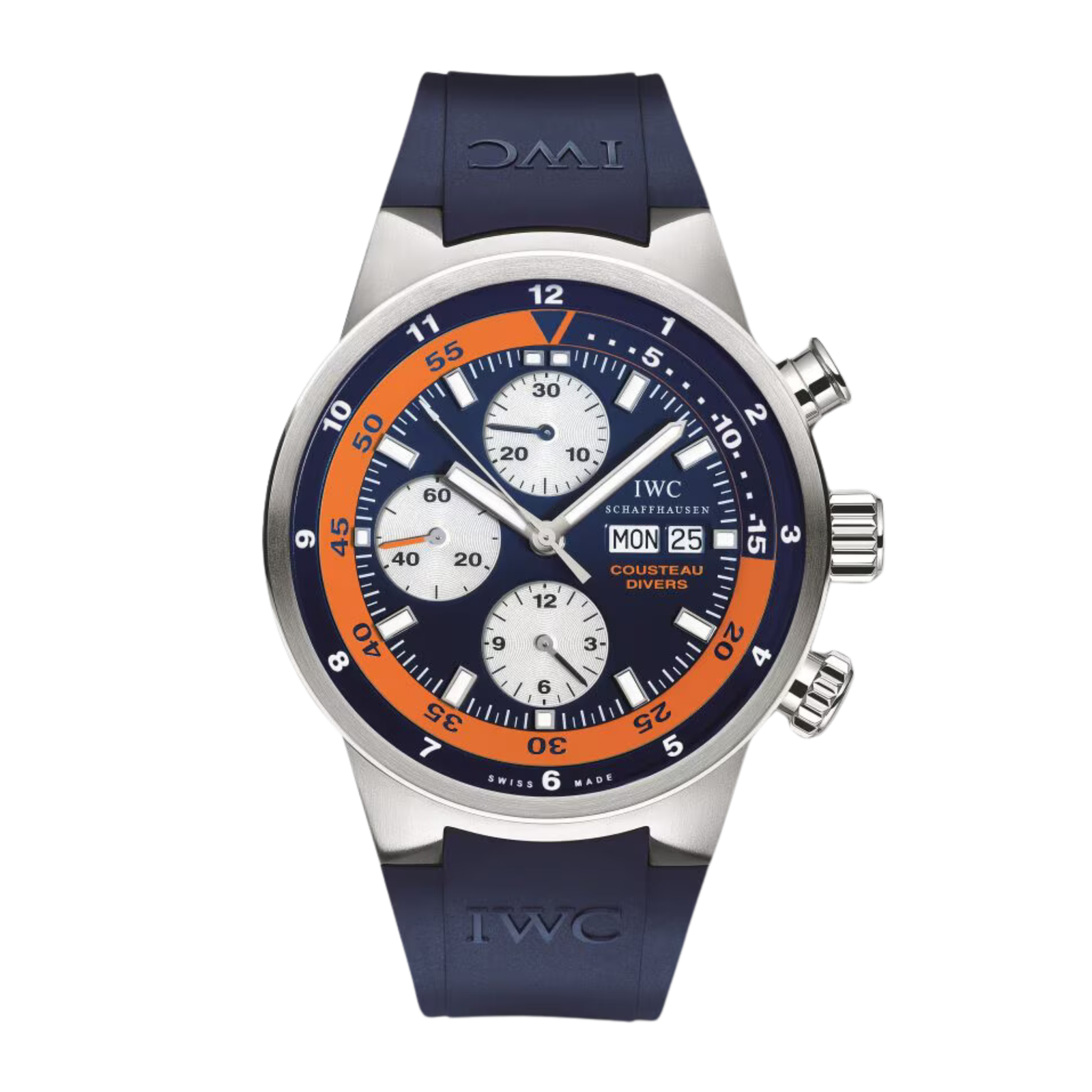 89e8d01a9674448cdf40adf03f912759.png Aquatimer Chronograph Cousteau Divers 2007 Steel Blue Dial 44mm - Image 1
