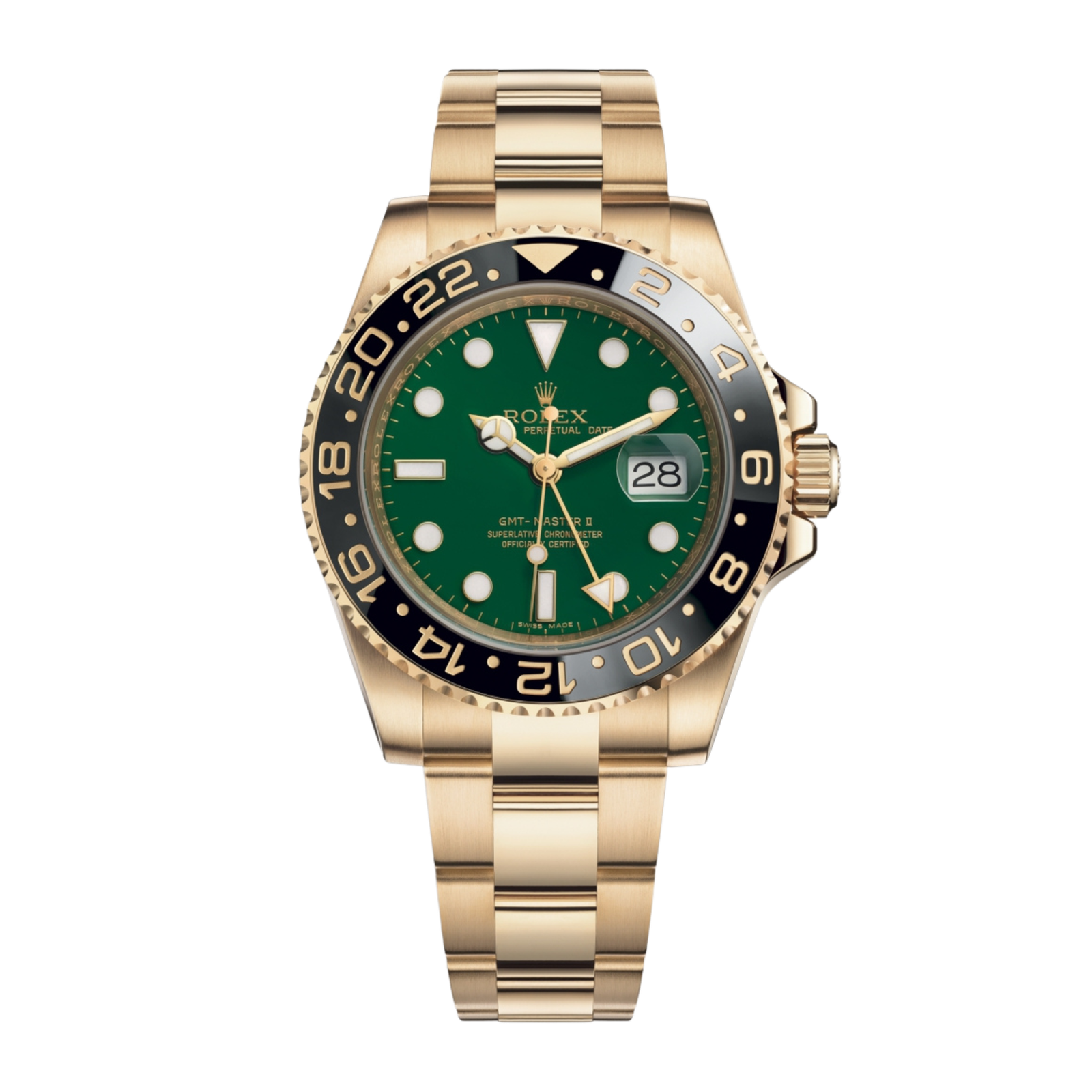 902529d485f12c74d59eee024f310056.png GMT-Master II Yellow Gold Green Dial 40mm - Image 1