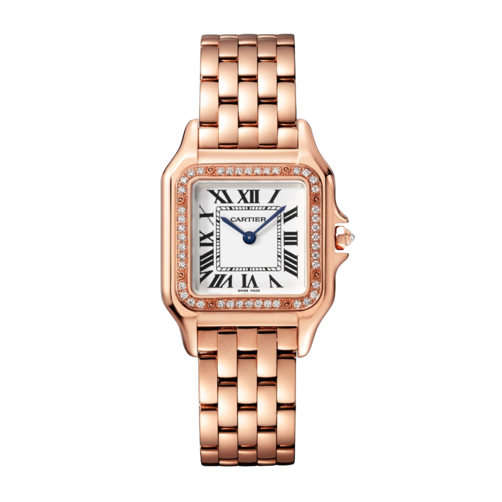 9179992a764c47696aa21b3bb63ccd63.png Panthère de Cartier Rose Gold Diamond White Dial 27mm - Image 1