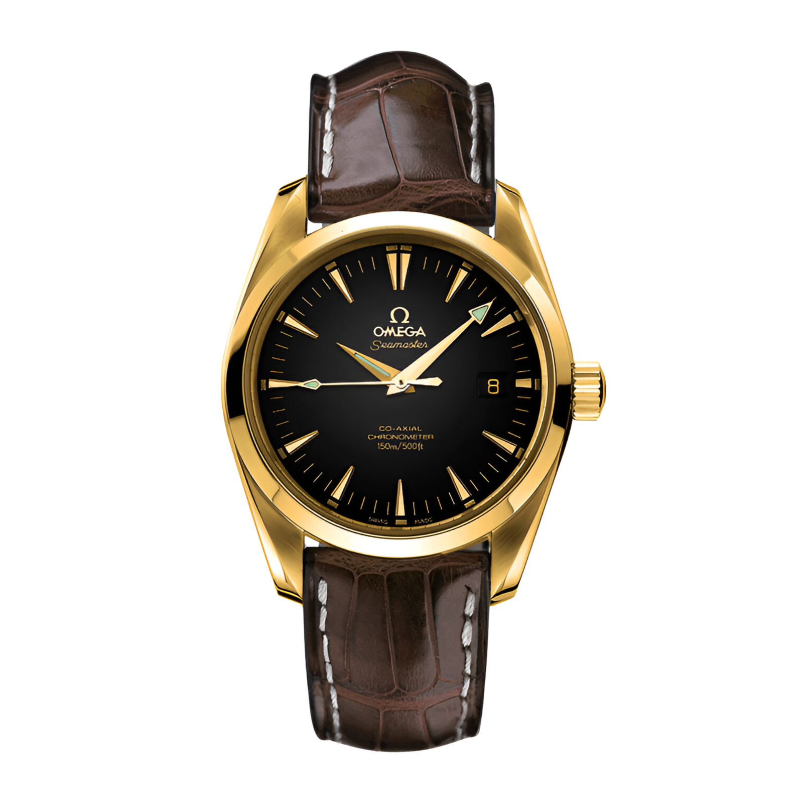 94a7d30e5b3329c11243b1dc4daabe32.png Aqua Terra Yellow Gold Black Dial 39mm - Image 1