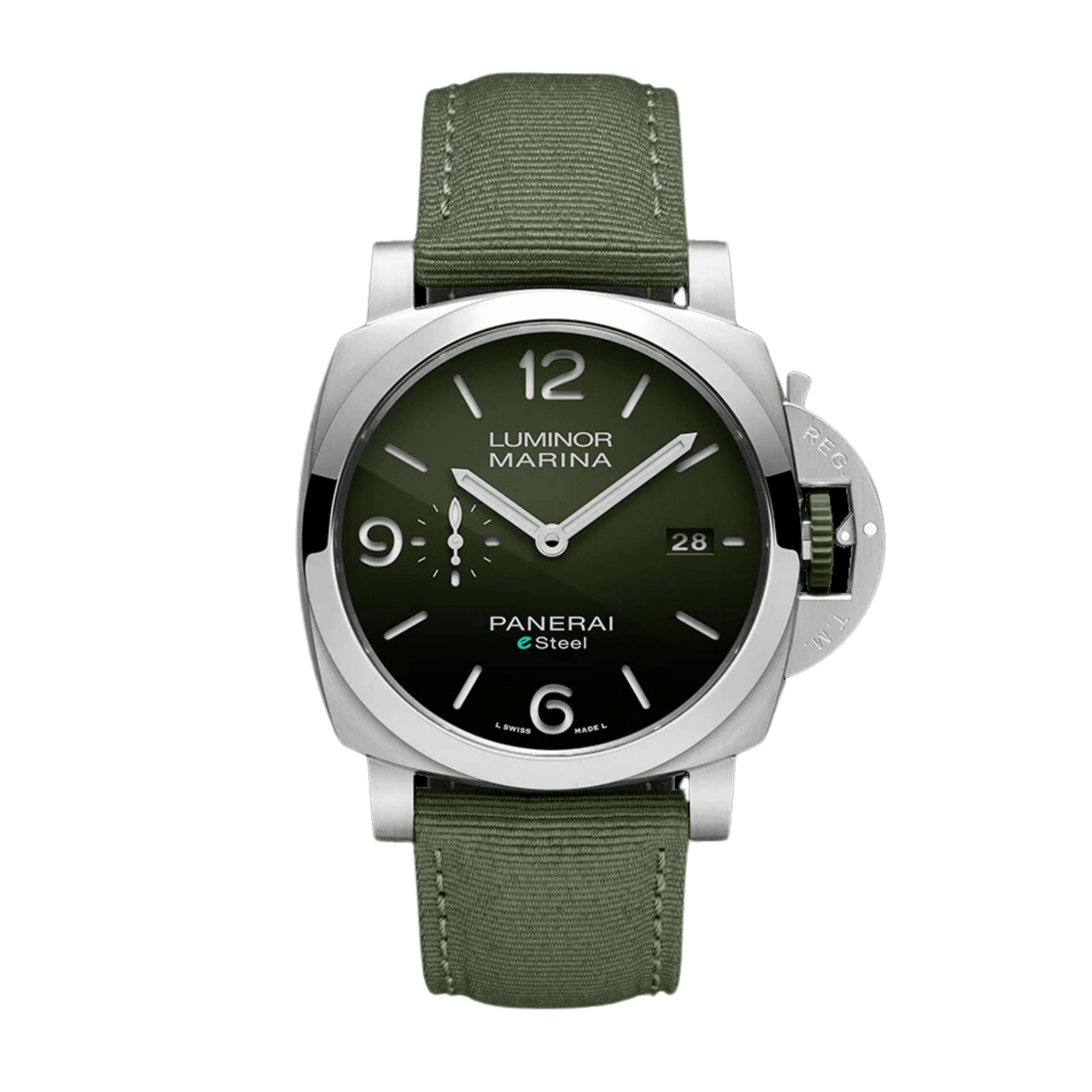 958c6ee96529b0372a5c812cc18ddf09.png Luminor 1950 Marina eSteel Green Dial 44mm - Image 1