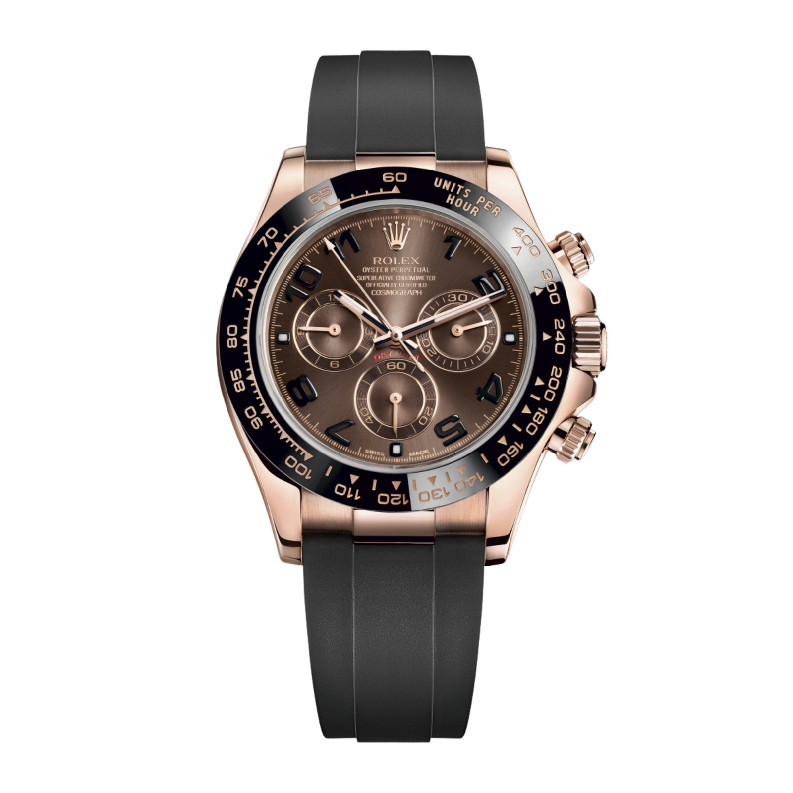 9c4c50310383cbc06ffba04fbcbc5816.png Daytona Rose Gold Oysterflex Brown Dial 40mm - Image 1
