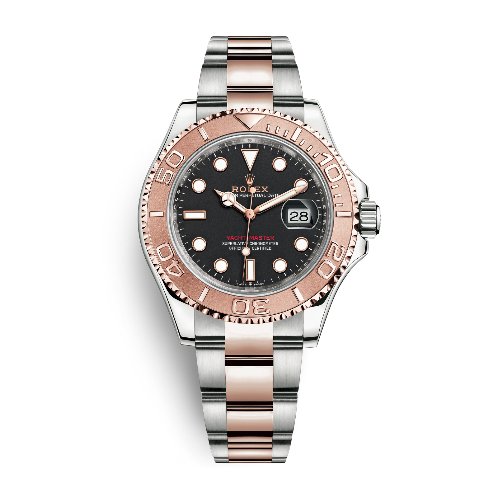 9ee5824e08ff493206b6808760cddaab.png Yacht-Master Rose Gold & Steel Black Dial 40mm - Image 1